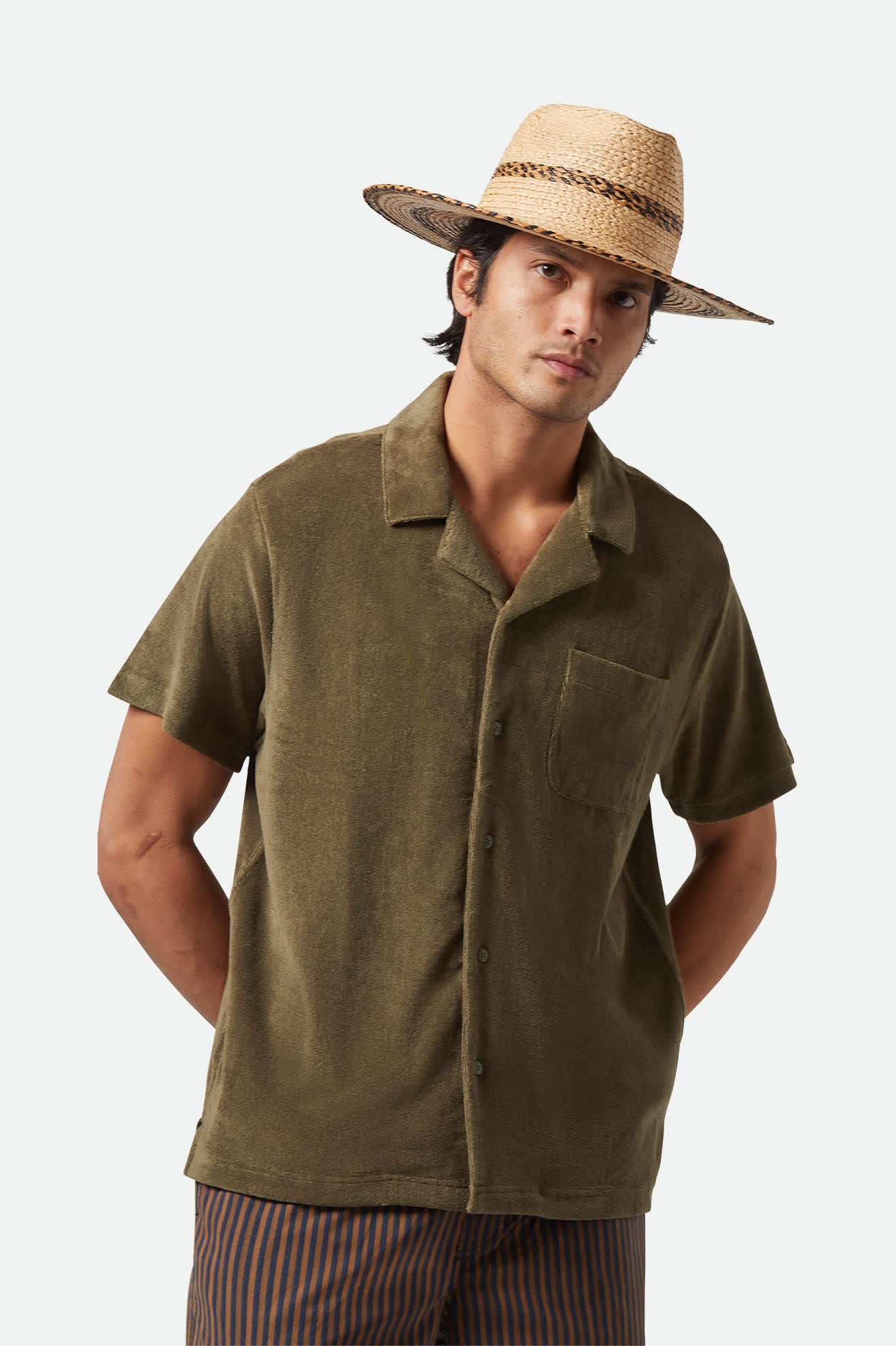 Cohen Straw Cowboy Hat - Tan/Black