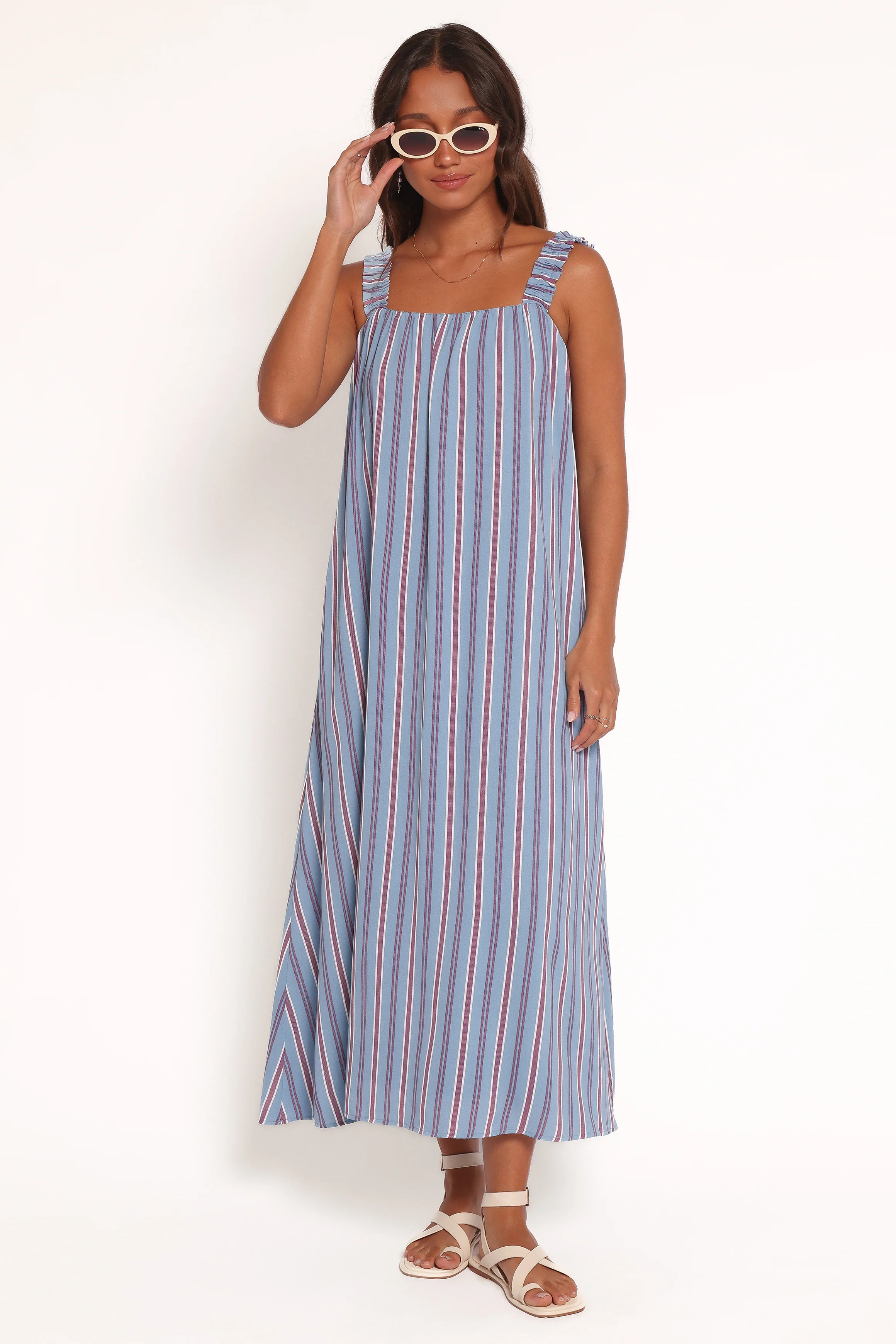 Alessandra Maxi Dress - Blue Stripe