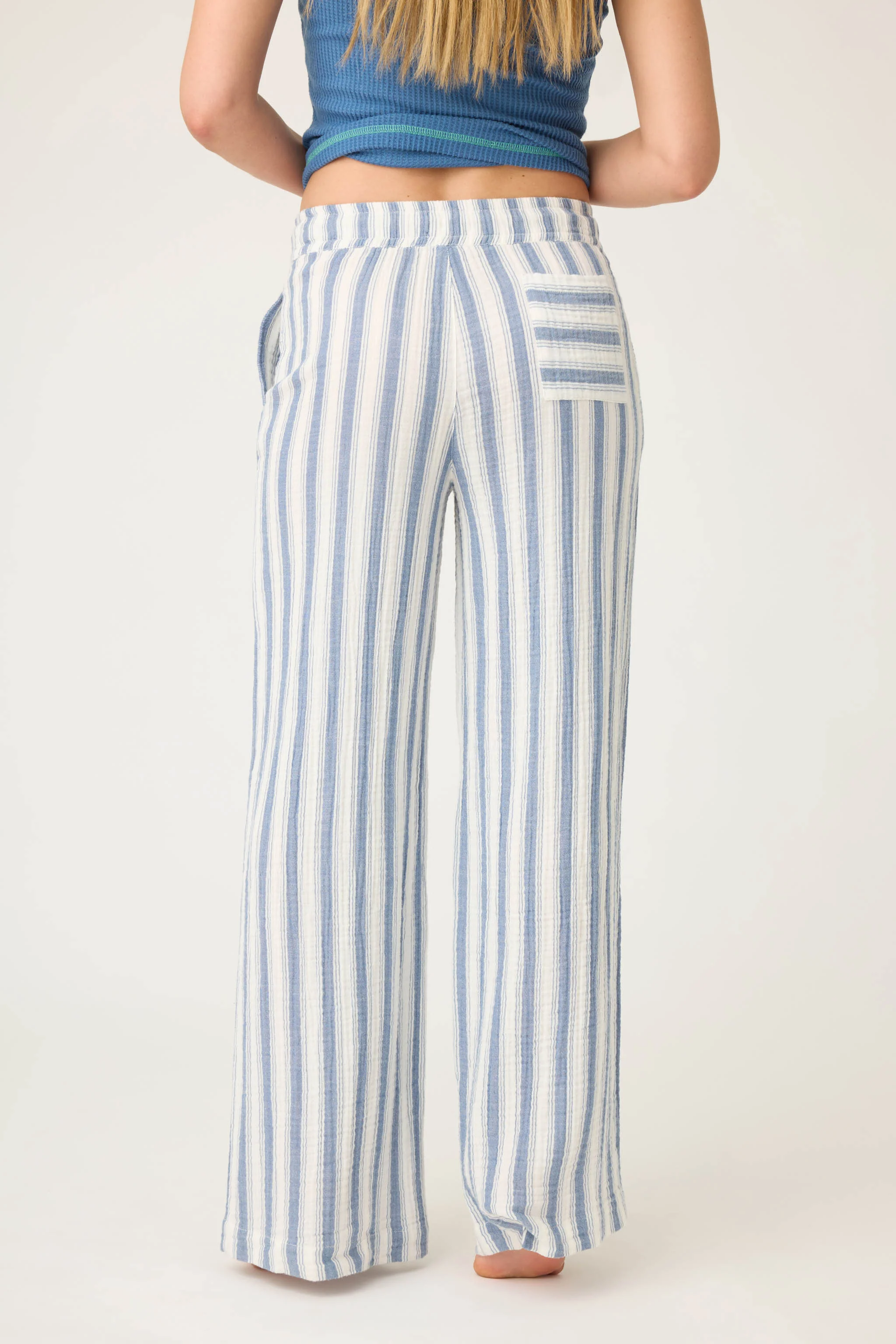 Back From The Beach Striped Gauze Pants
