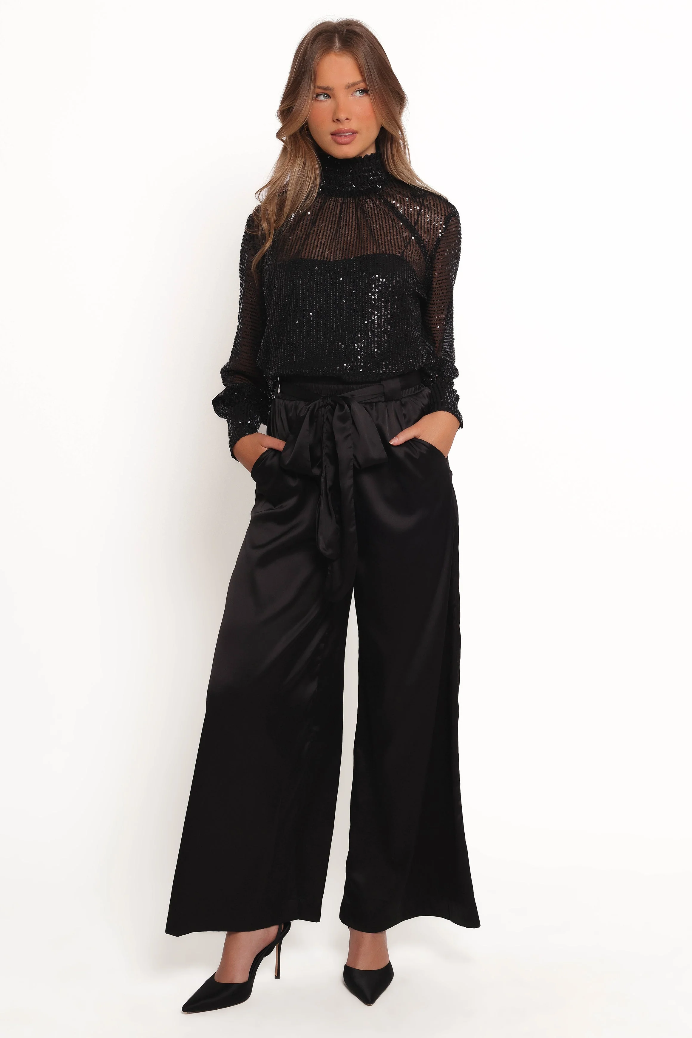 Stasya Sequin Top - Black