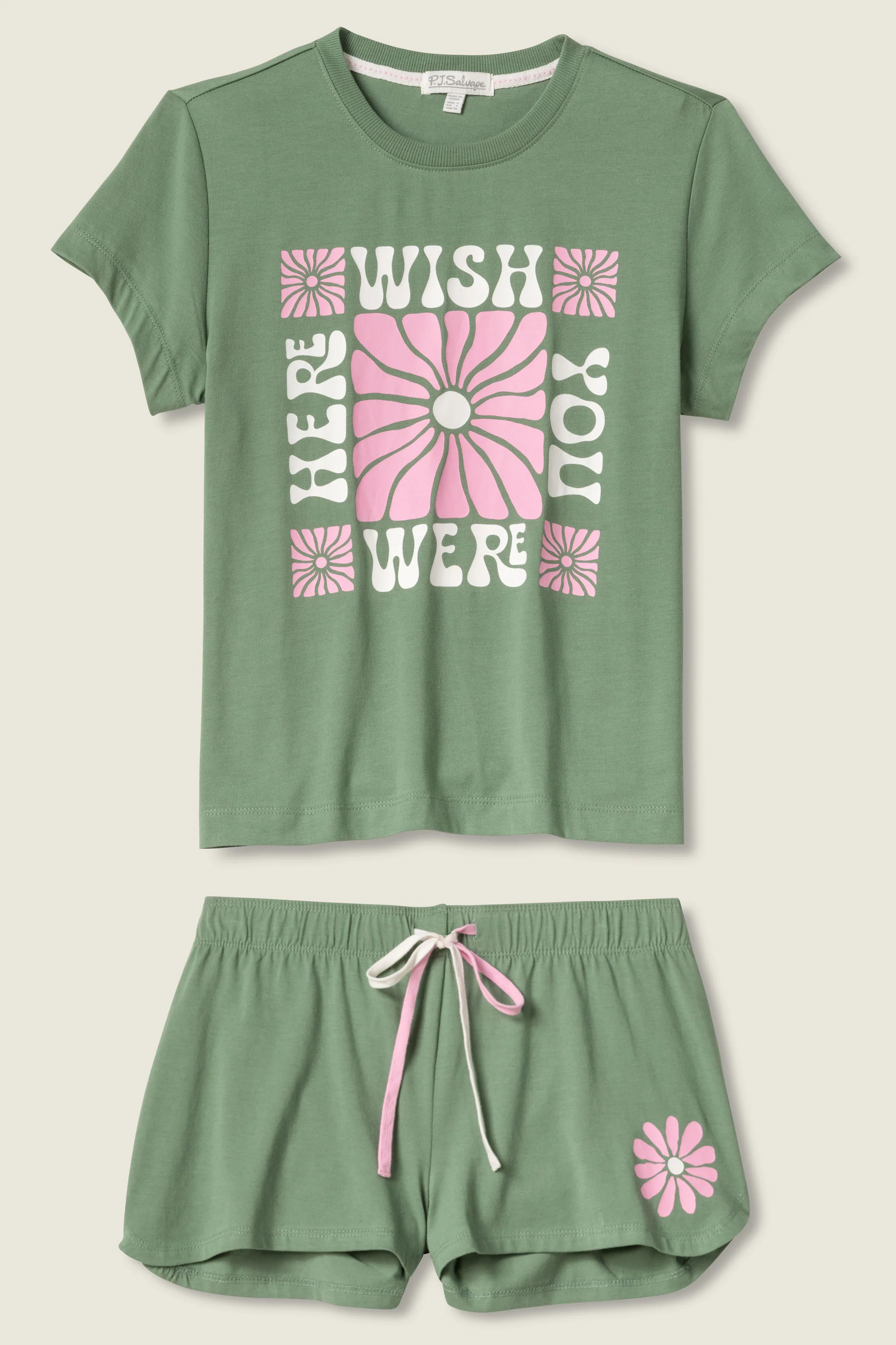 Wish You Were Here Short Sleeve Loungewear Set