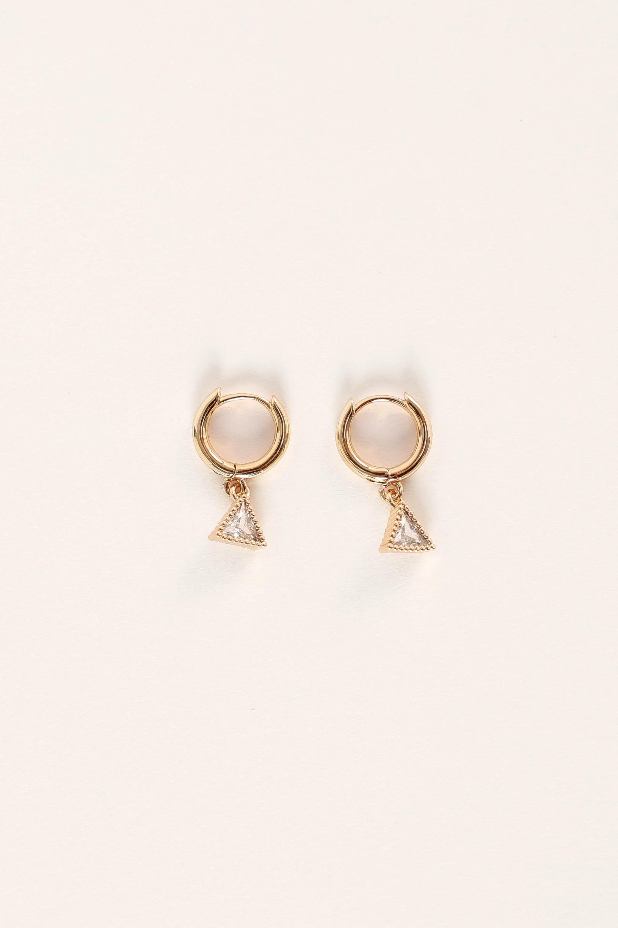 Regina Triangle Drop Earrings - Gold