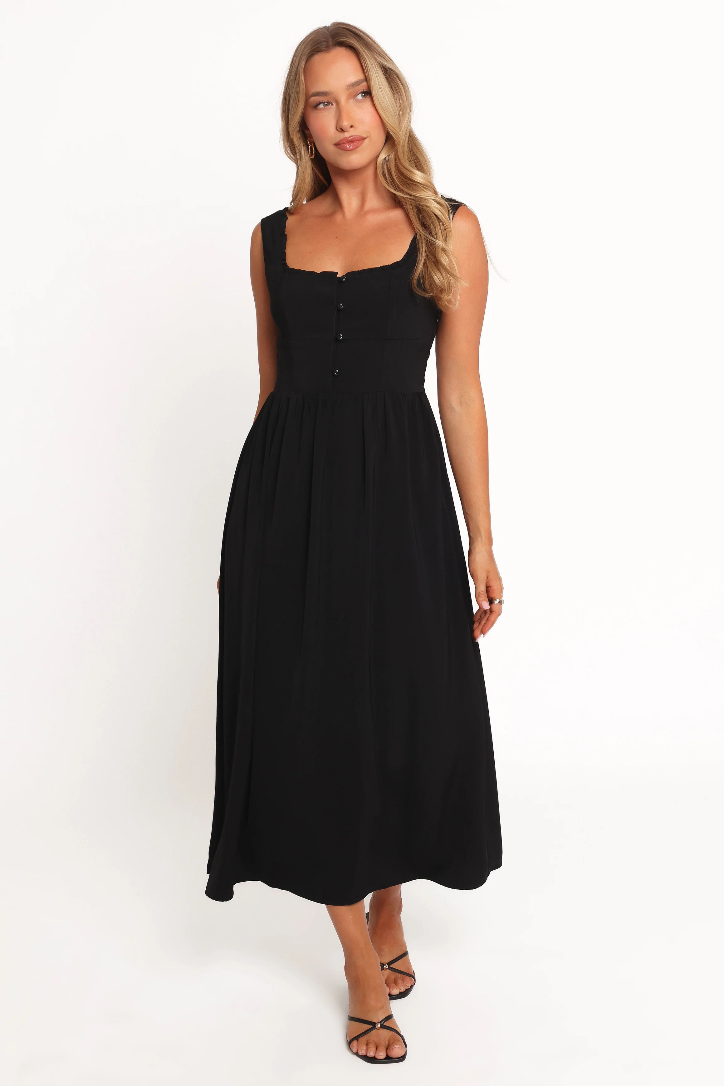 Melrose Midi Dress - Black