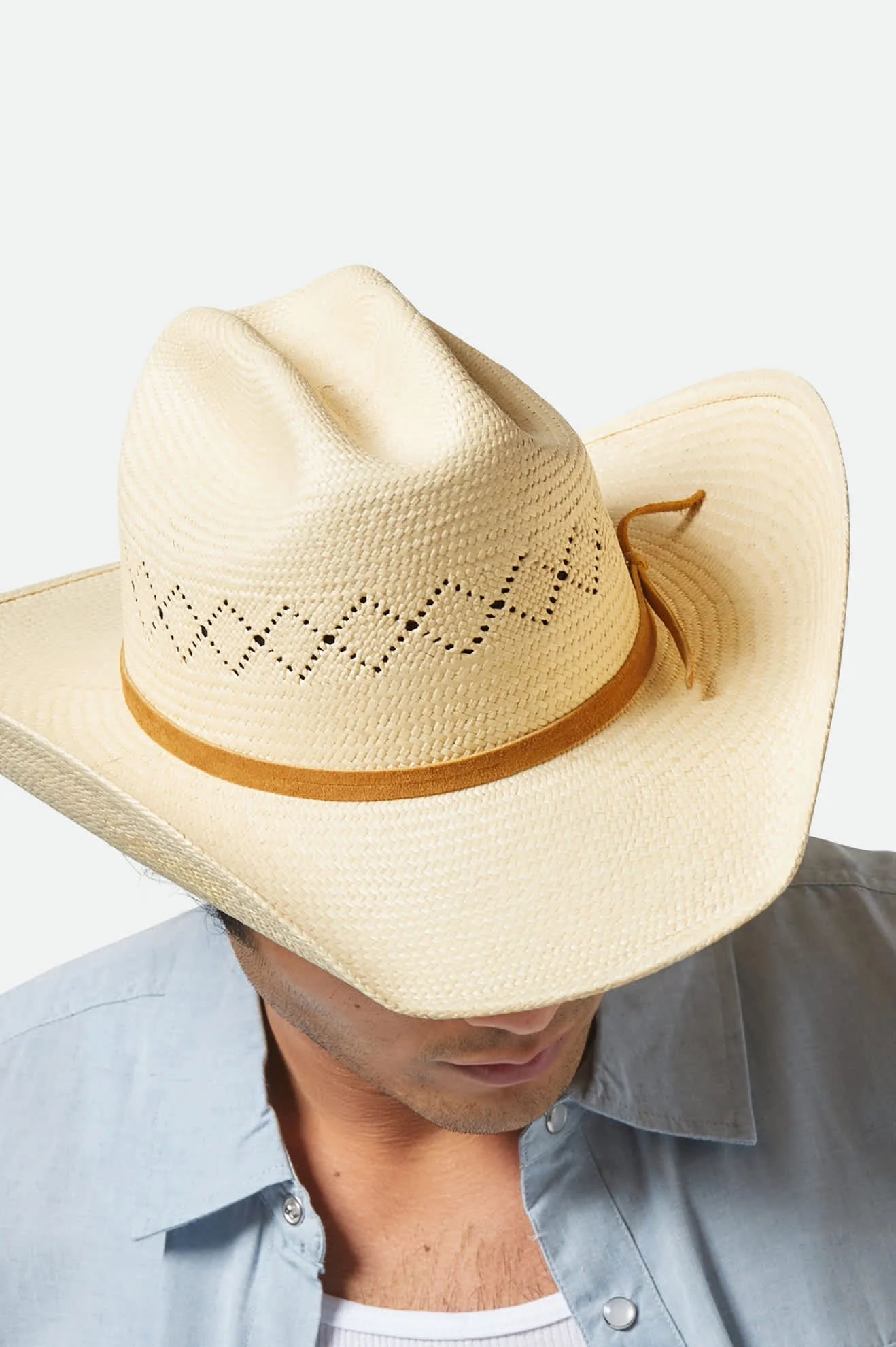 Laredo Panama Straw Cowboy Hat - Catalina Sand