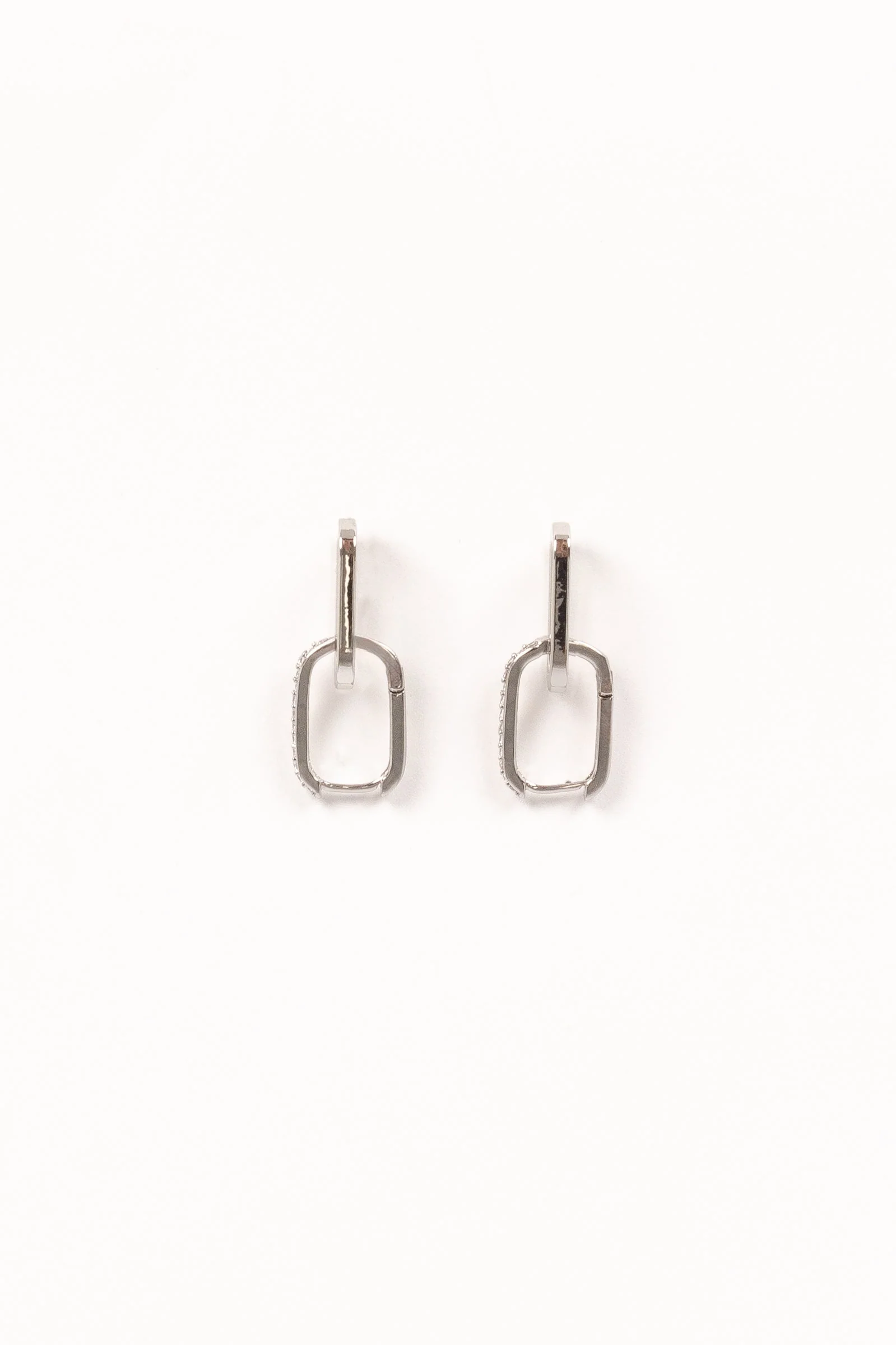 Teagan Double Hoop Earrings - Silver