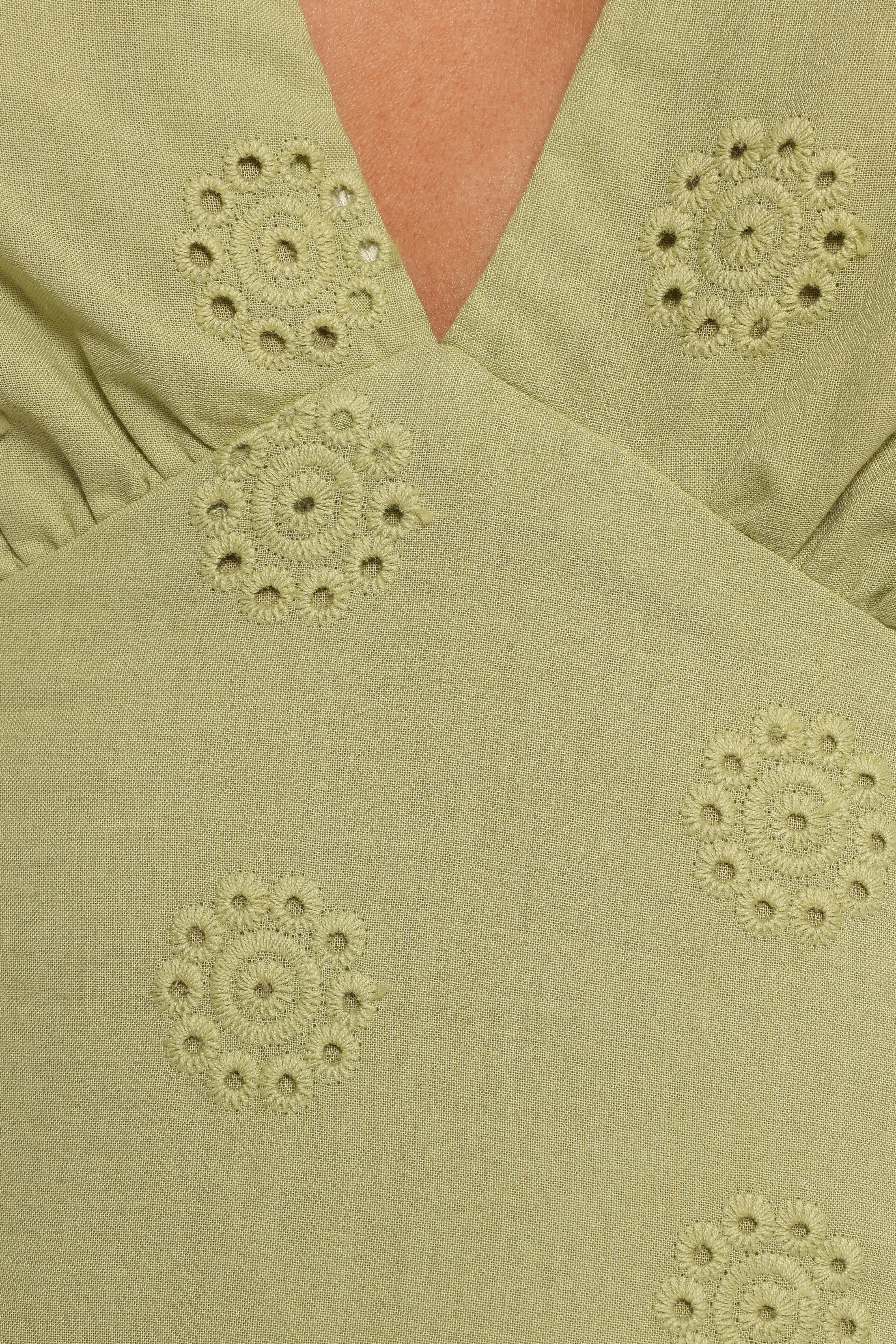 Ensley Flutter Sleeve Maxi Dress - Olive Green