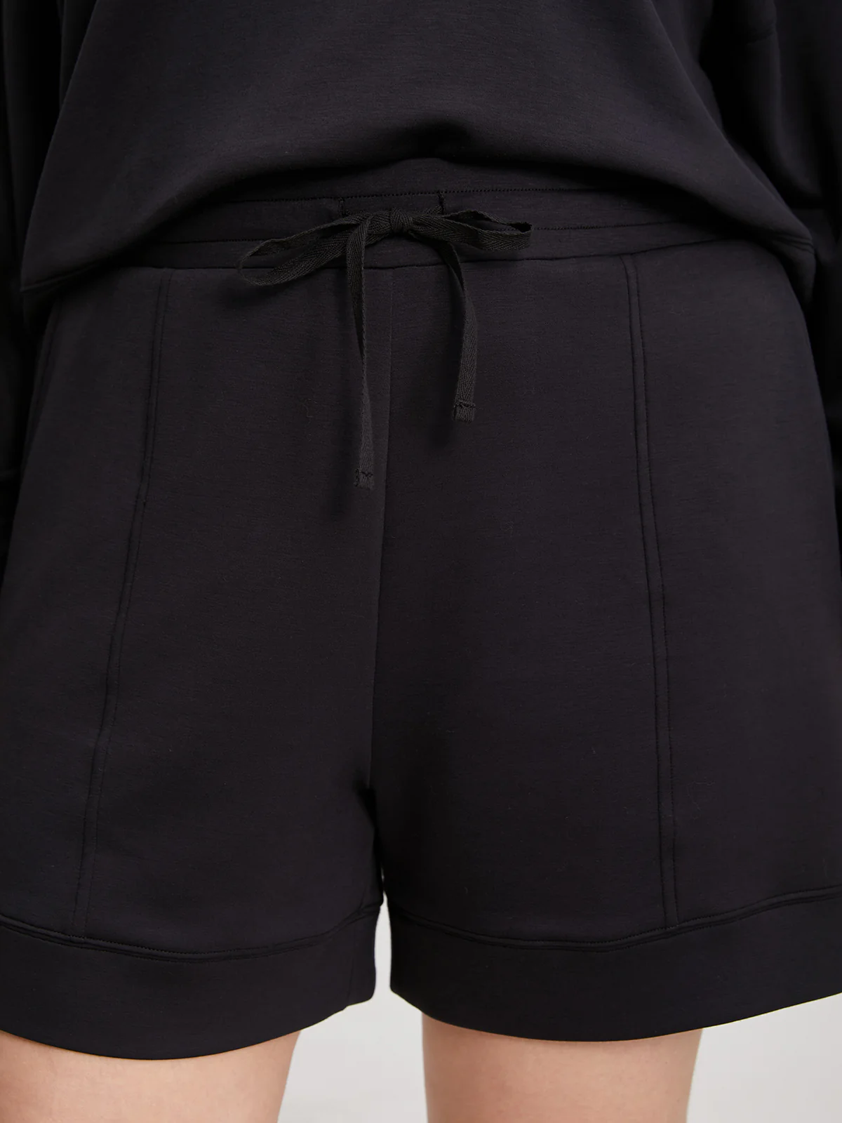 Plus Belted Pintuck Shorts