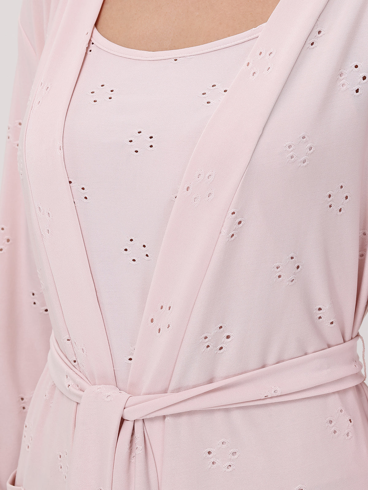 Pointelle Flower Robe