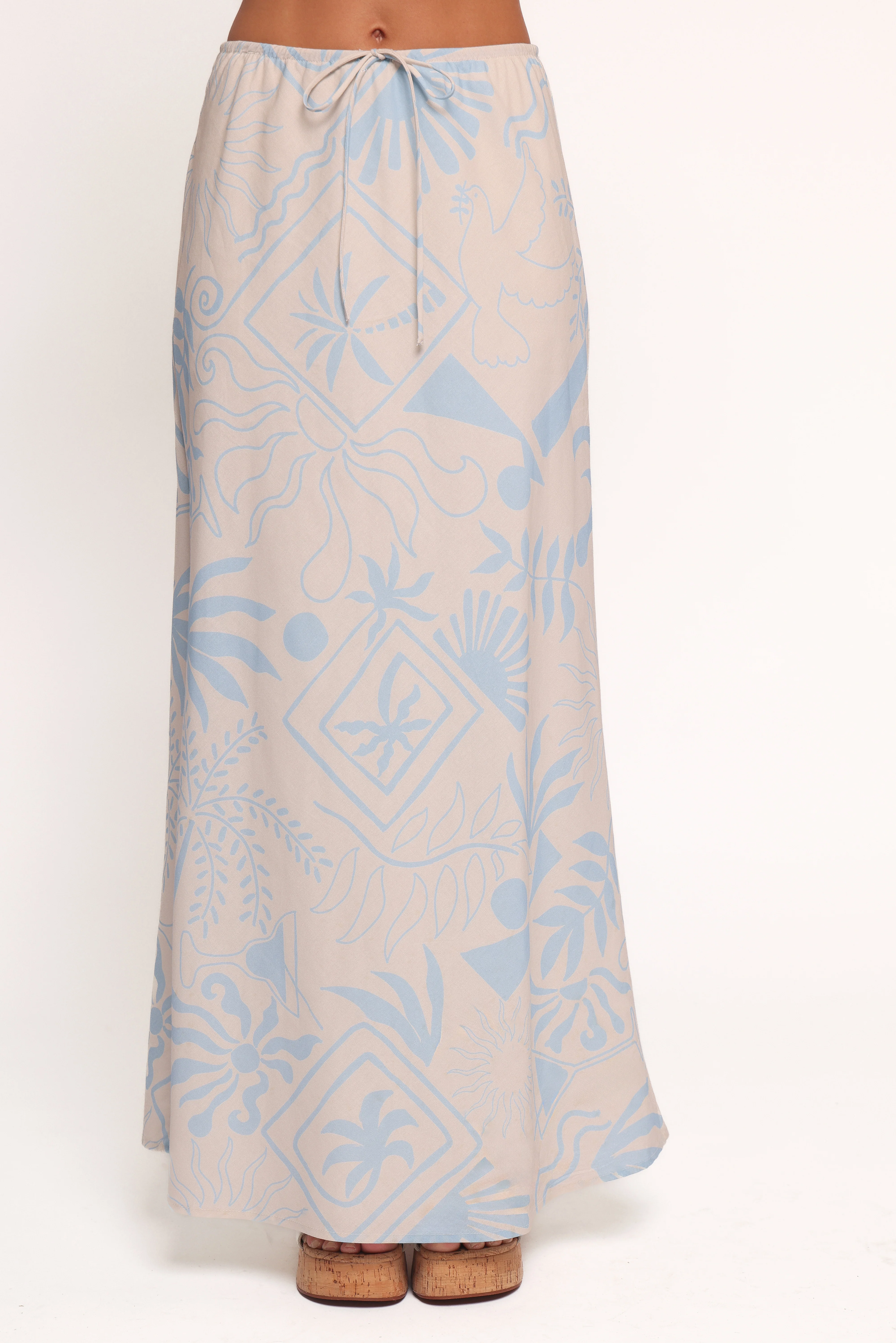 Elena Maxi Skirt - Blue Soleil