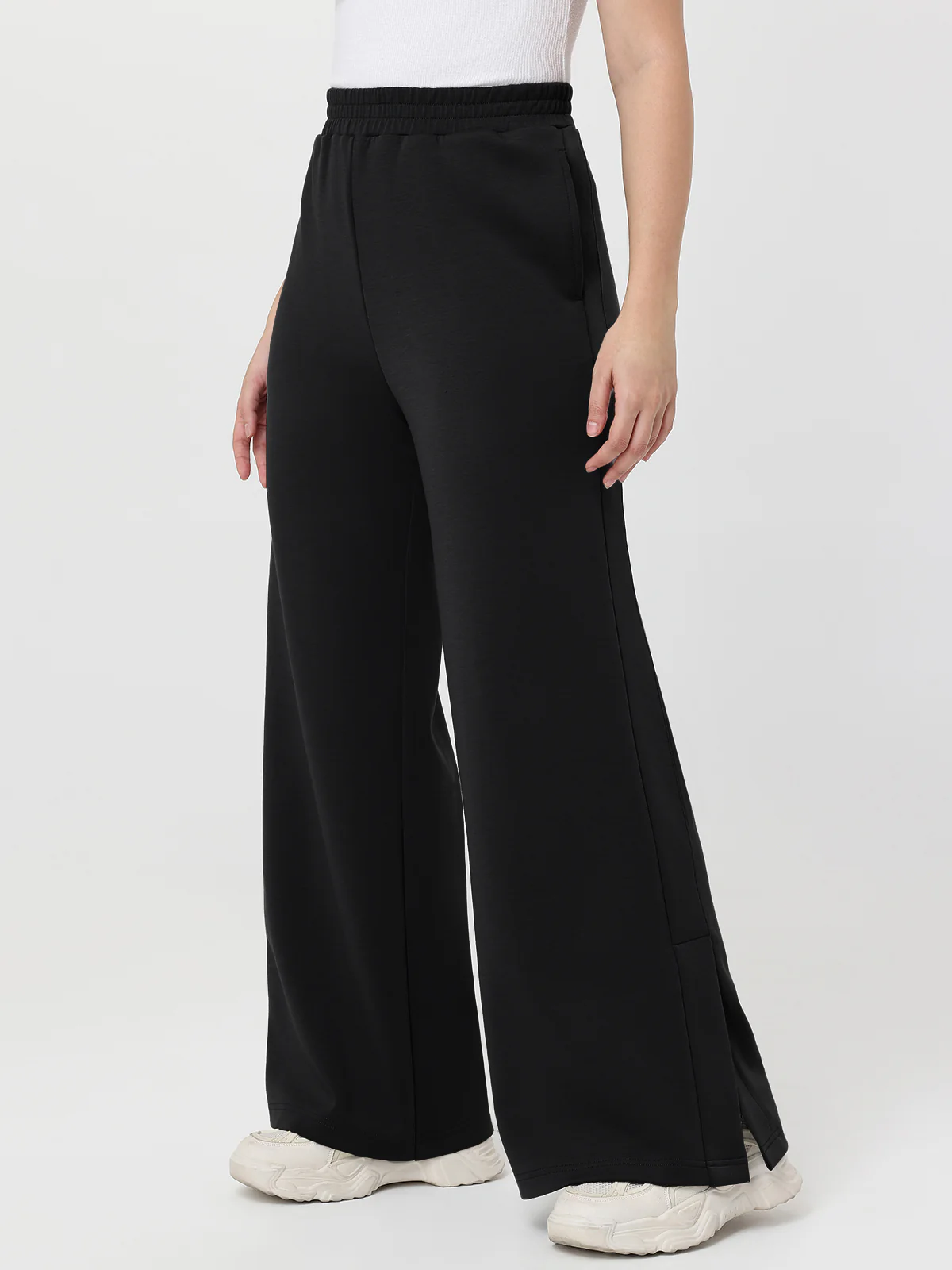 High-Rise Wide Leg Track Pants