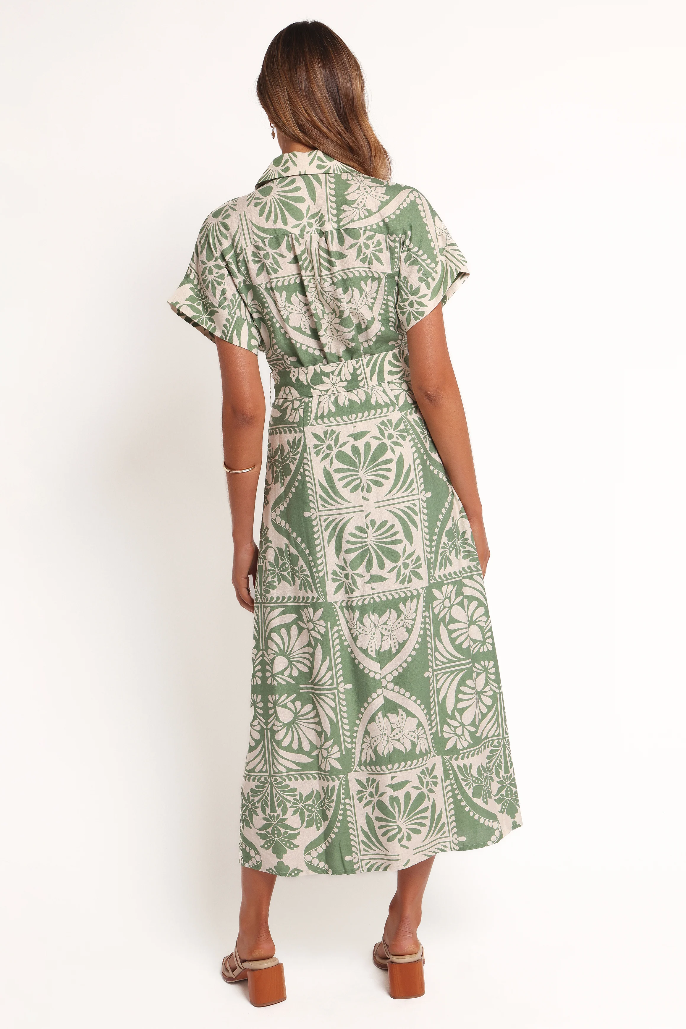 Preston Midi Dress - Green Floral