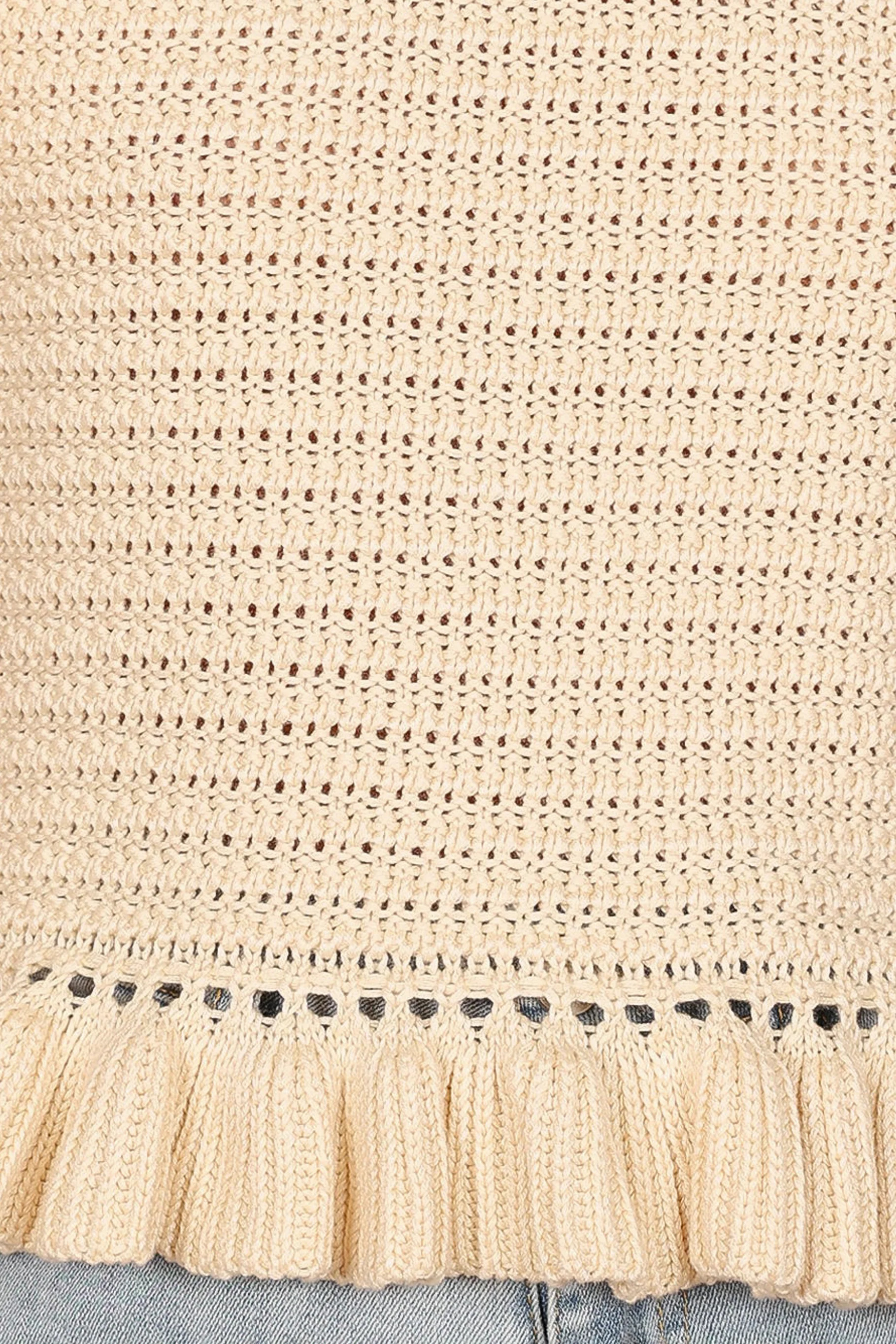 Katia Frill Knitted Top - Cream