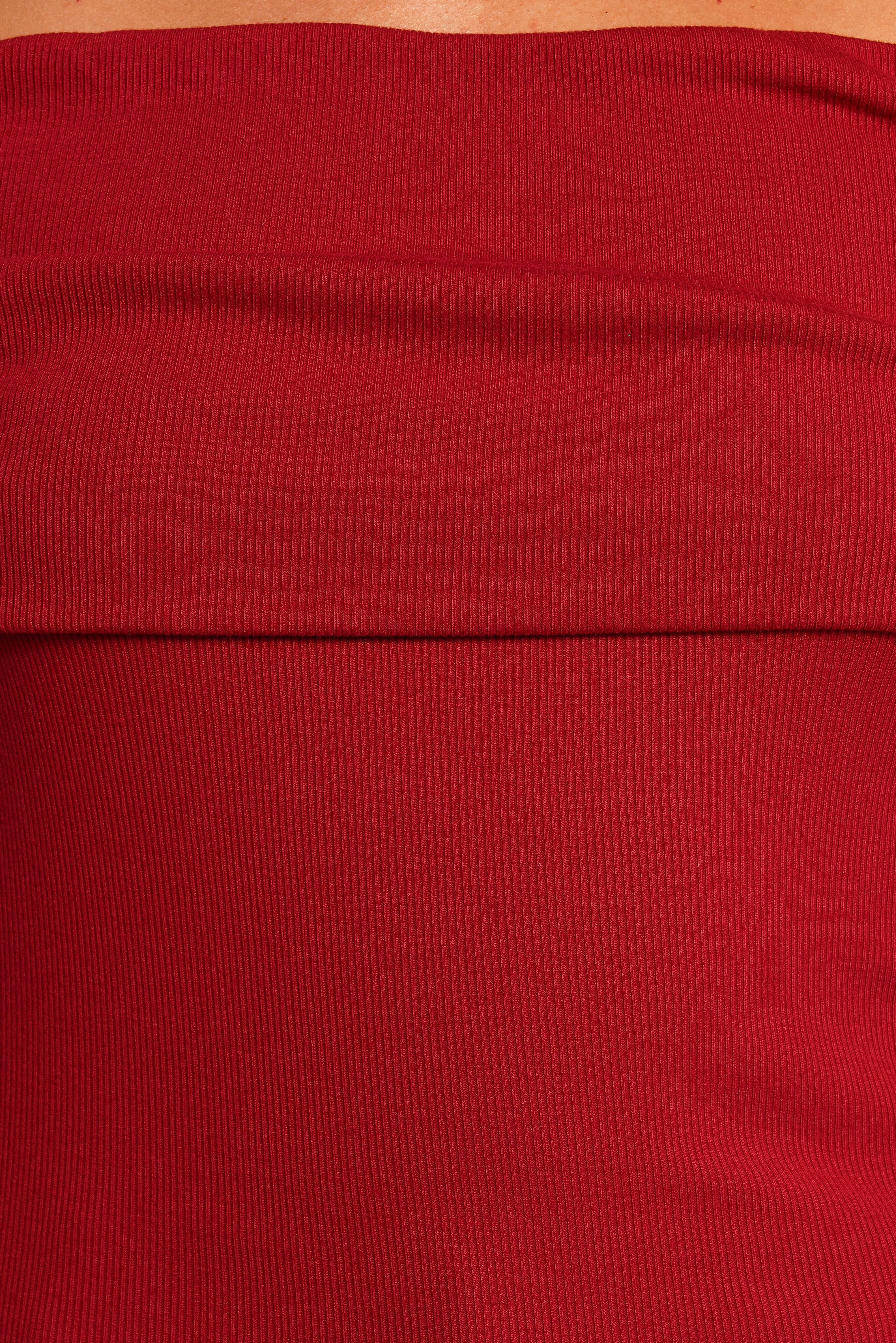 Thomsie Off Shoulder Knit Top - Berry