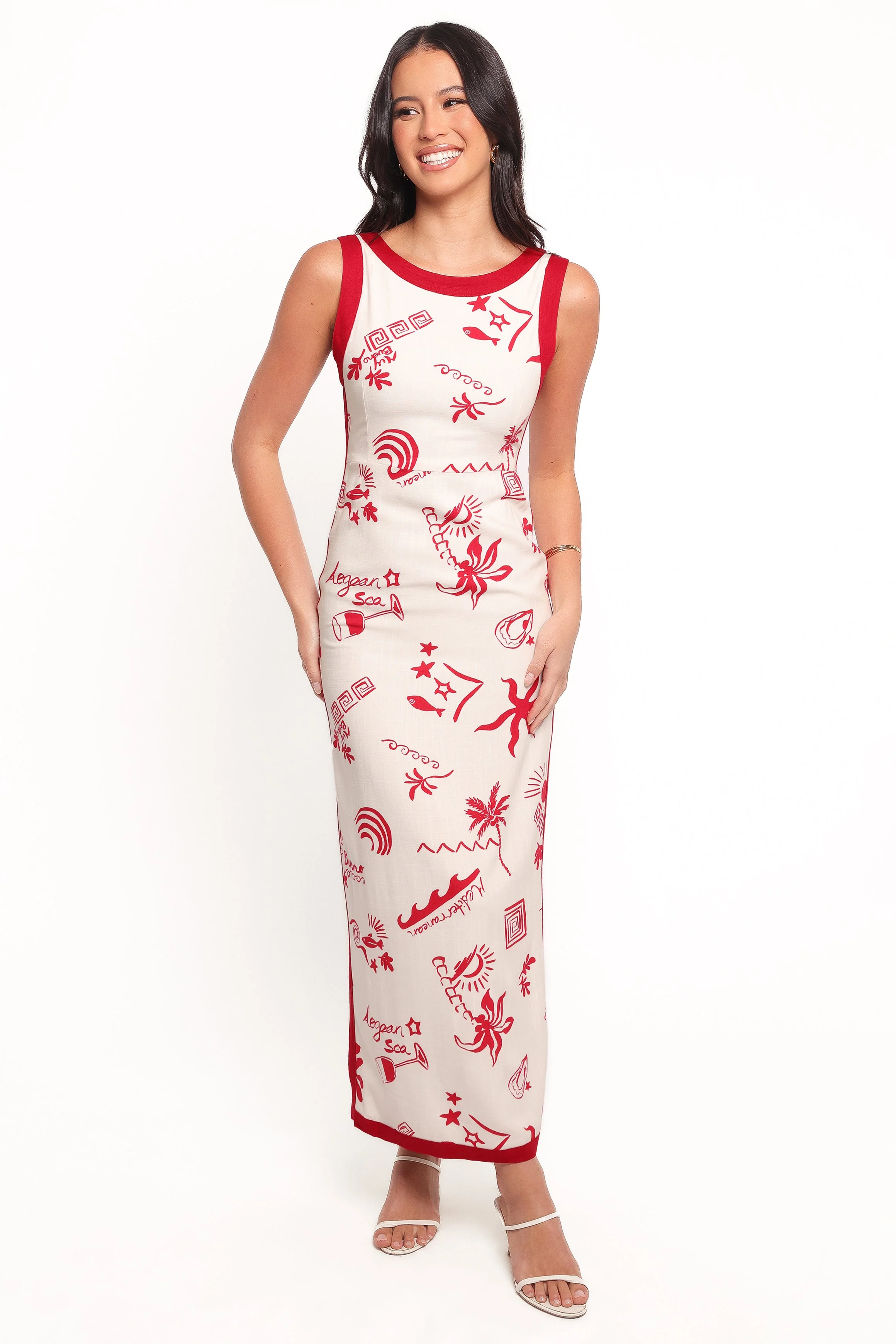 Fiori Maxi Dress - Red
