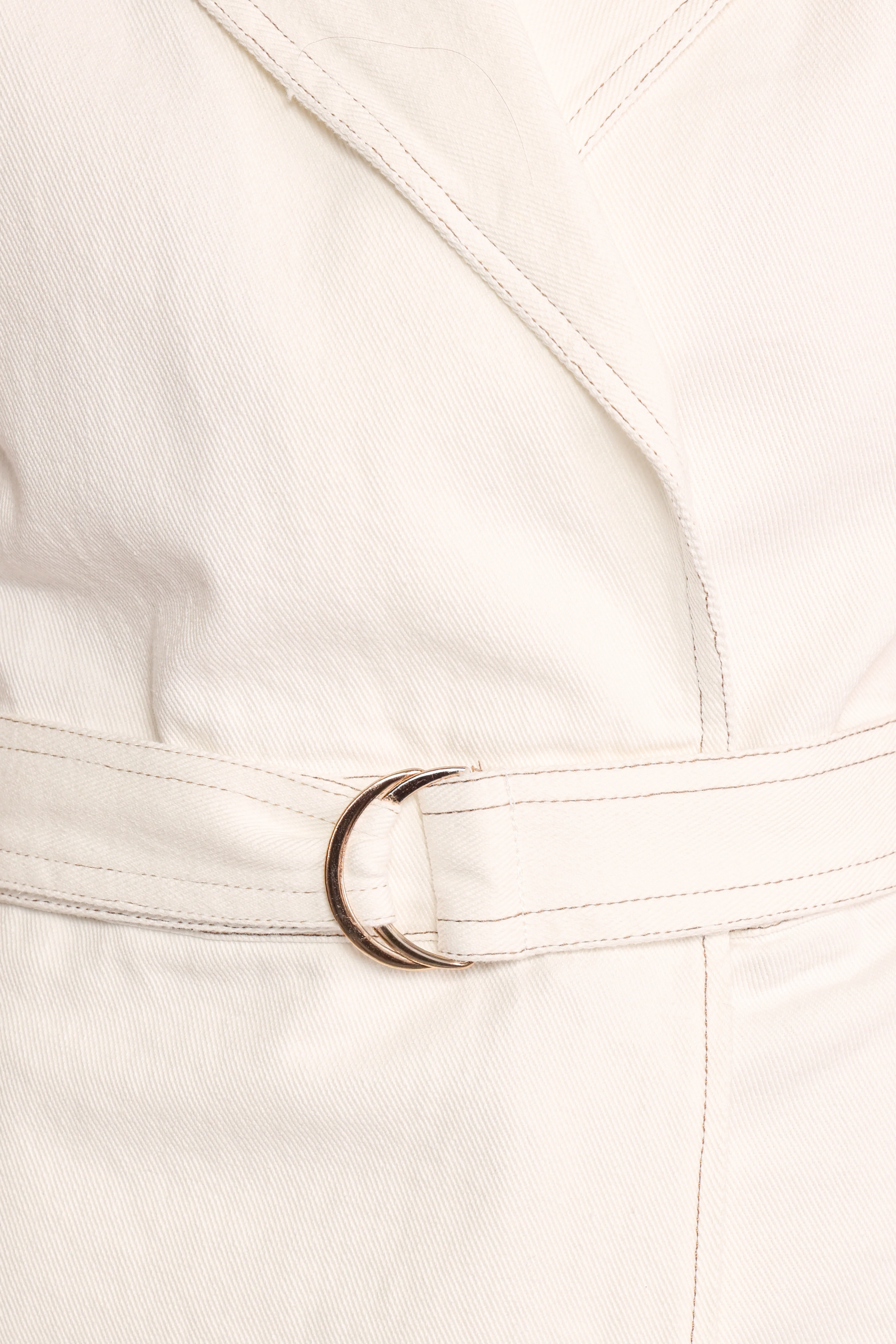 Rhi Denim Romper - White