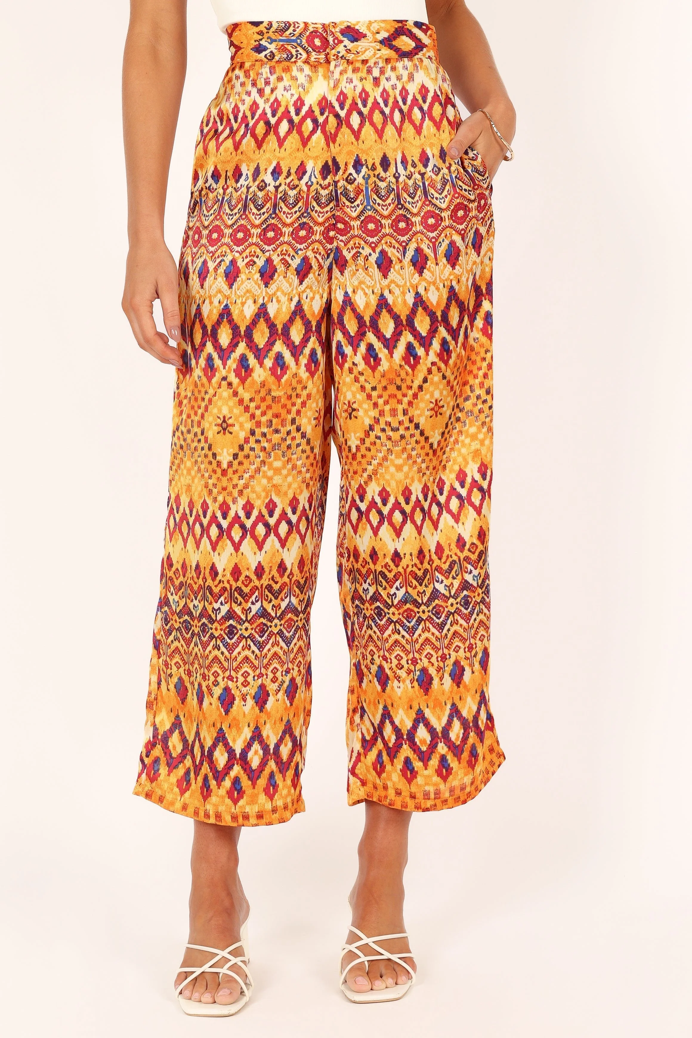 Marigold Wide Leg Pants - Tan