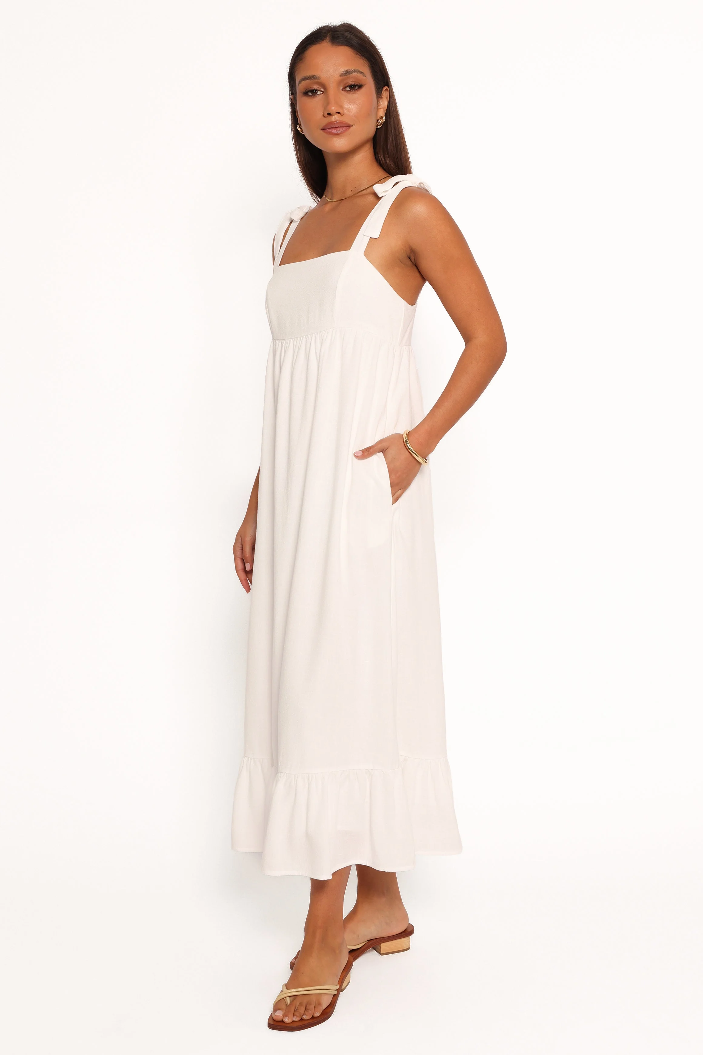 Edison Midi Dress - White