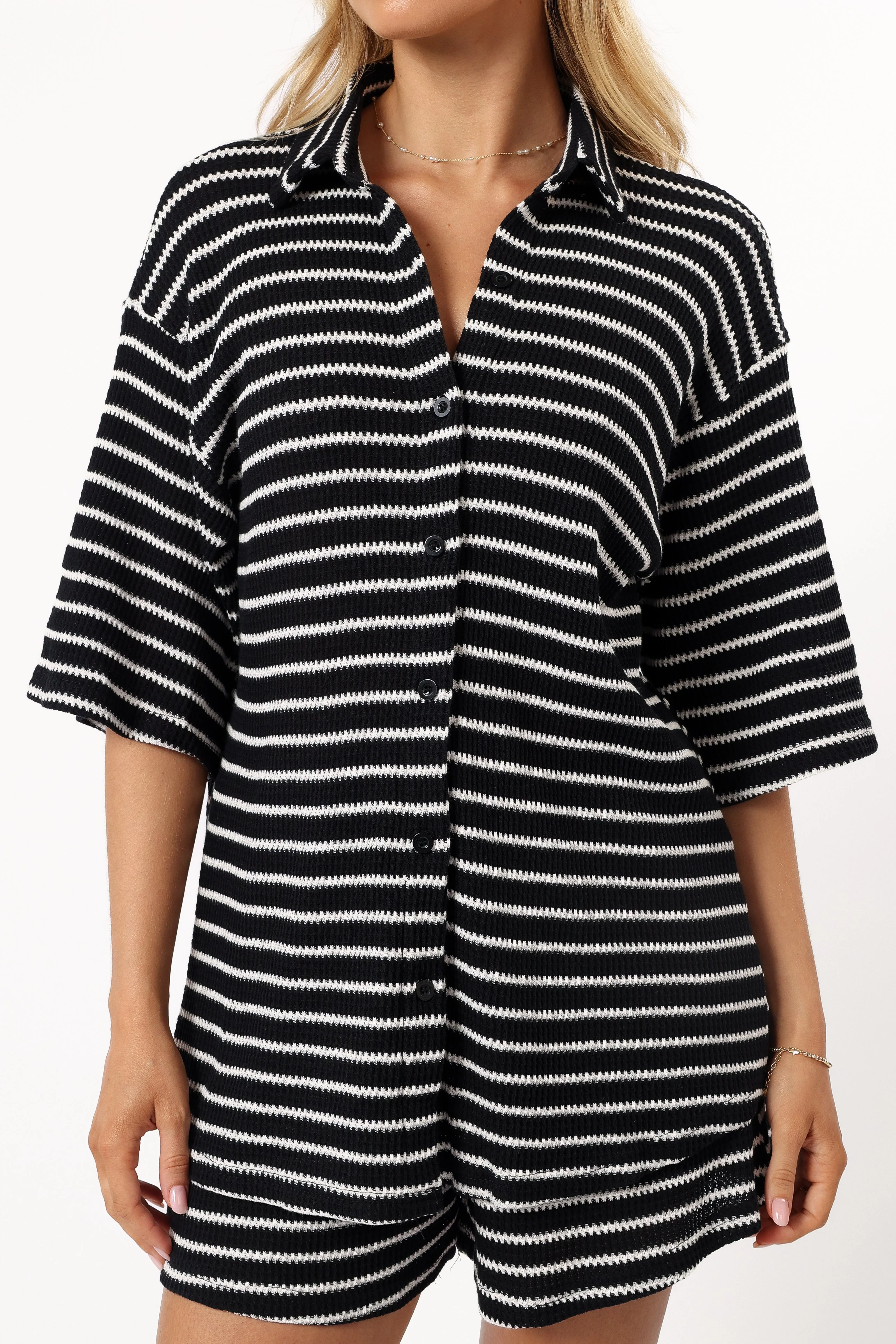 Linnea Short Set - Black White