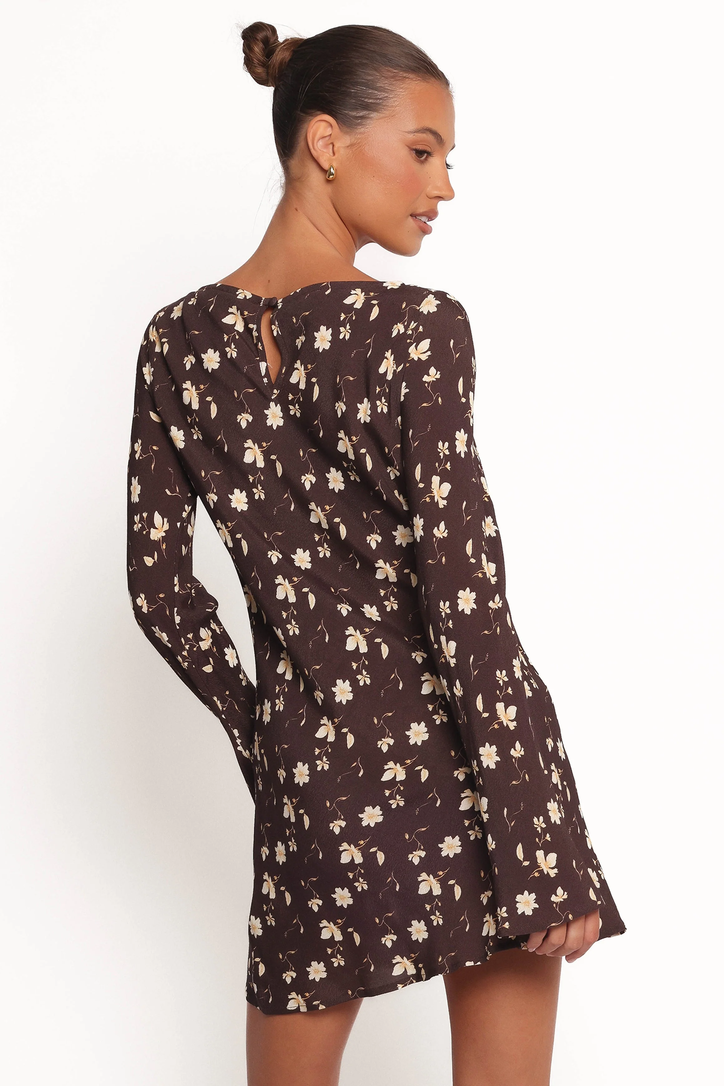 Amity Mini Dress - Brown Floral