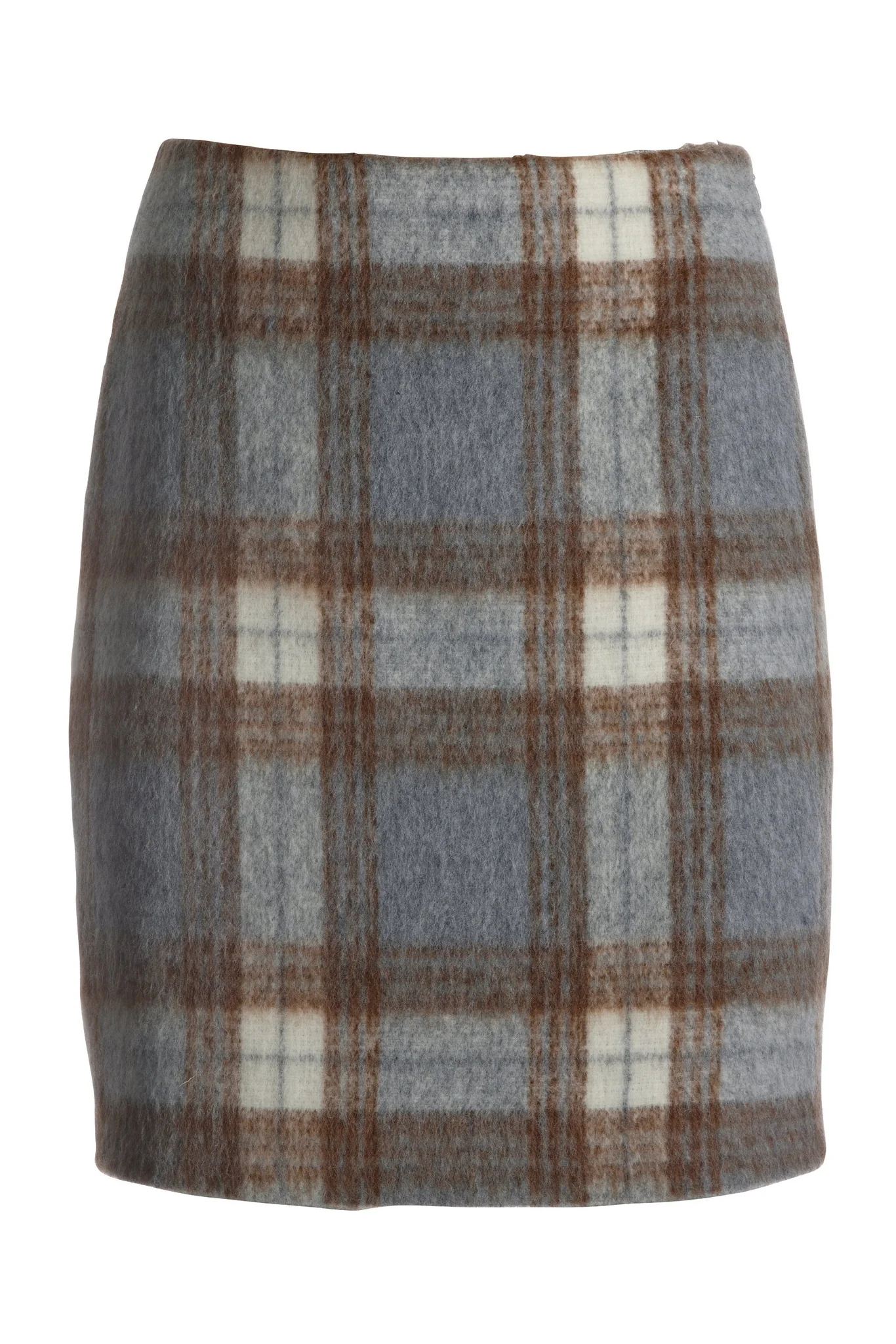 Plaid Mini Skirt Gray Multi