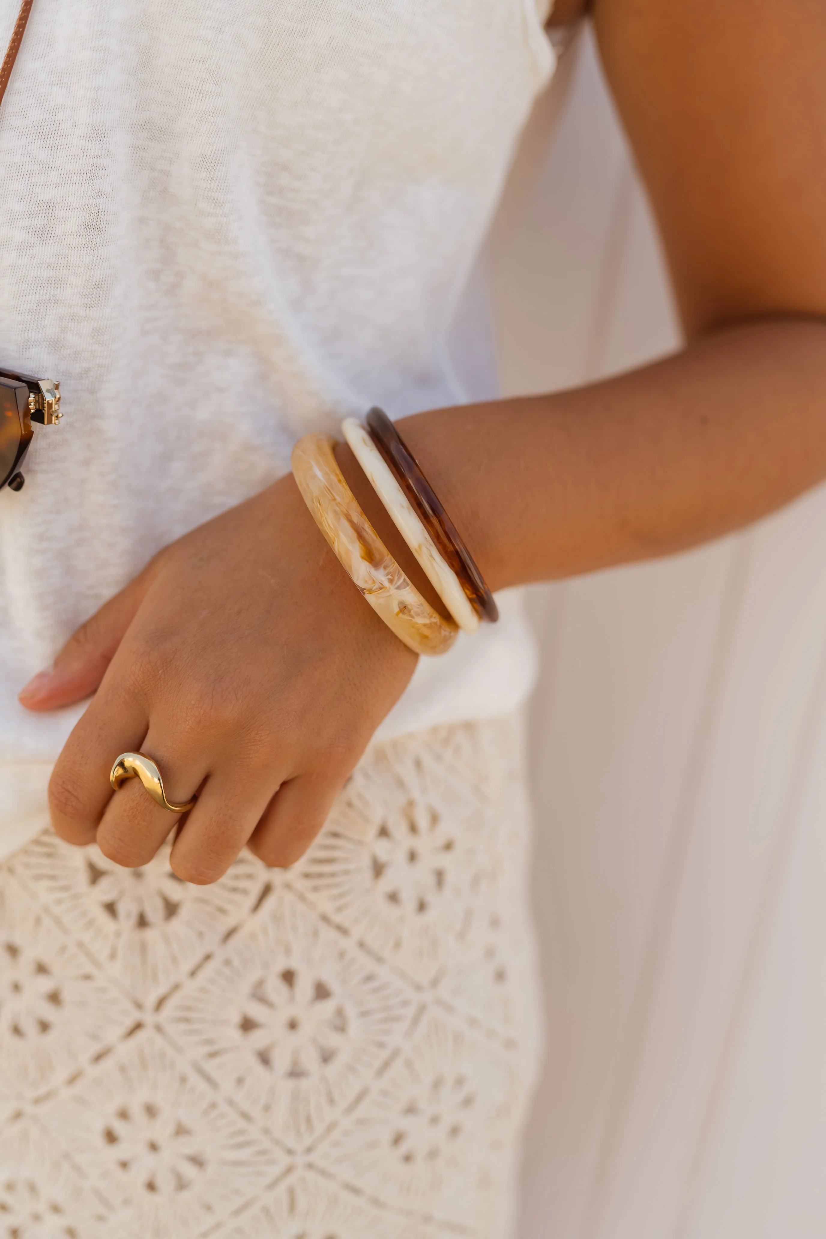 Ivory and Brown Spence Bracelet