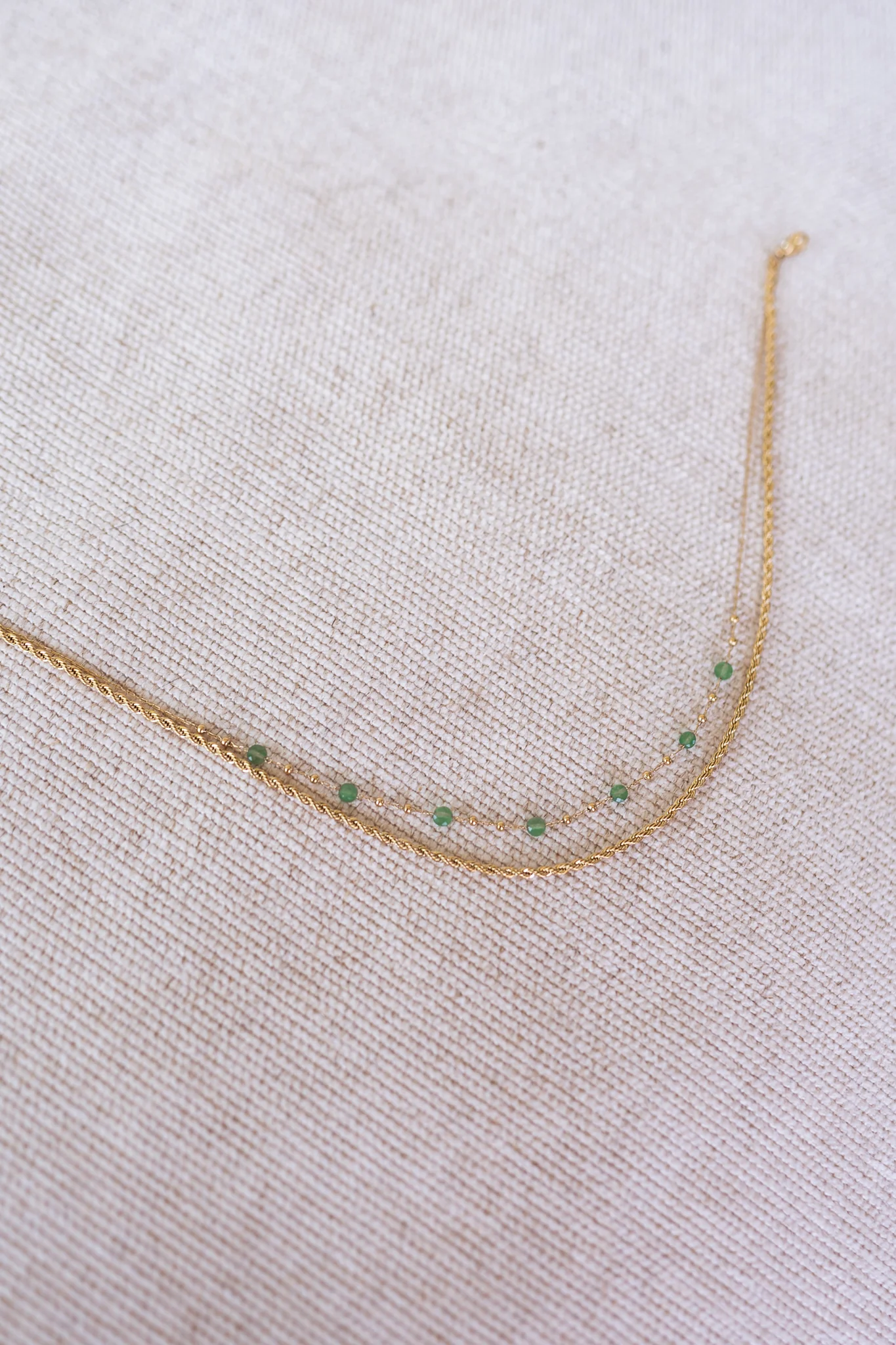Golden and Green Pruda Necklace