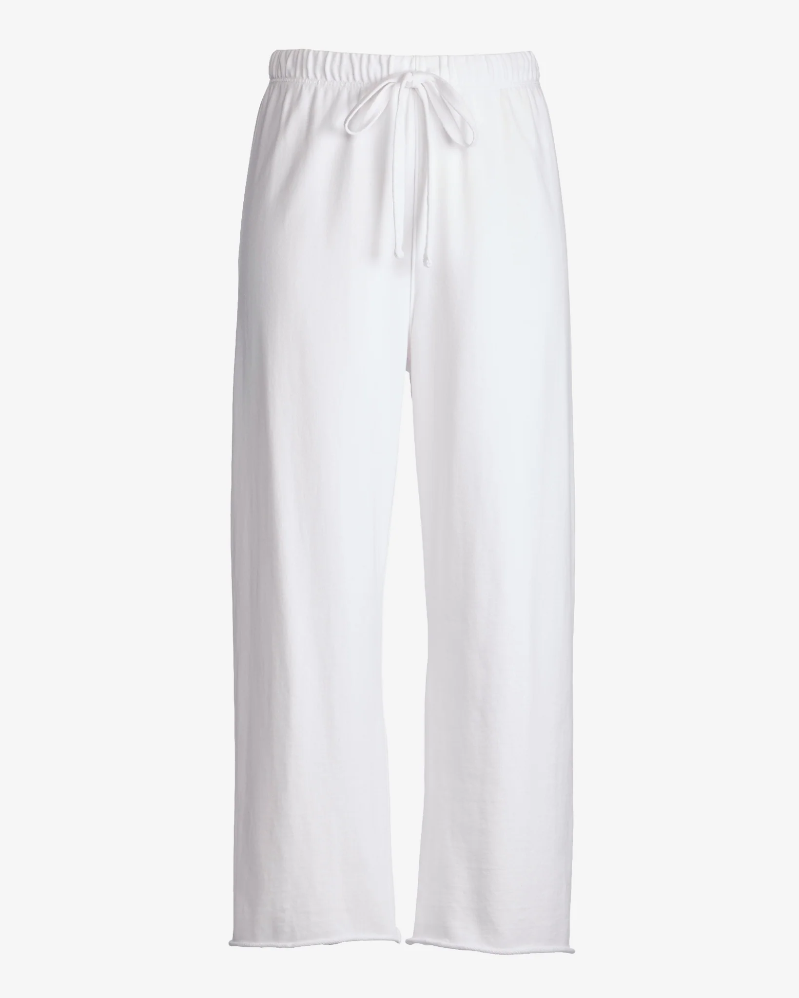 Cotton Comfort Wide Leg Lounge Pant White