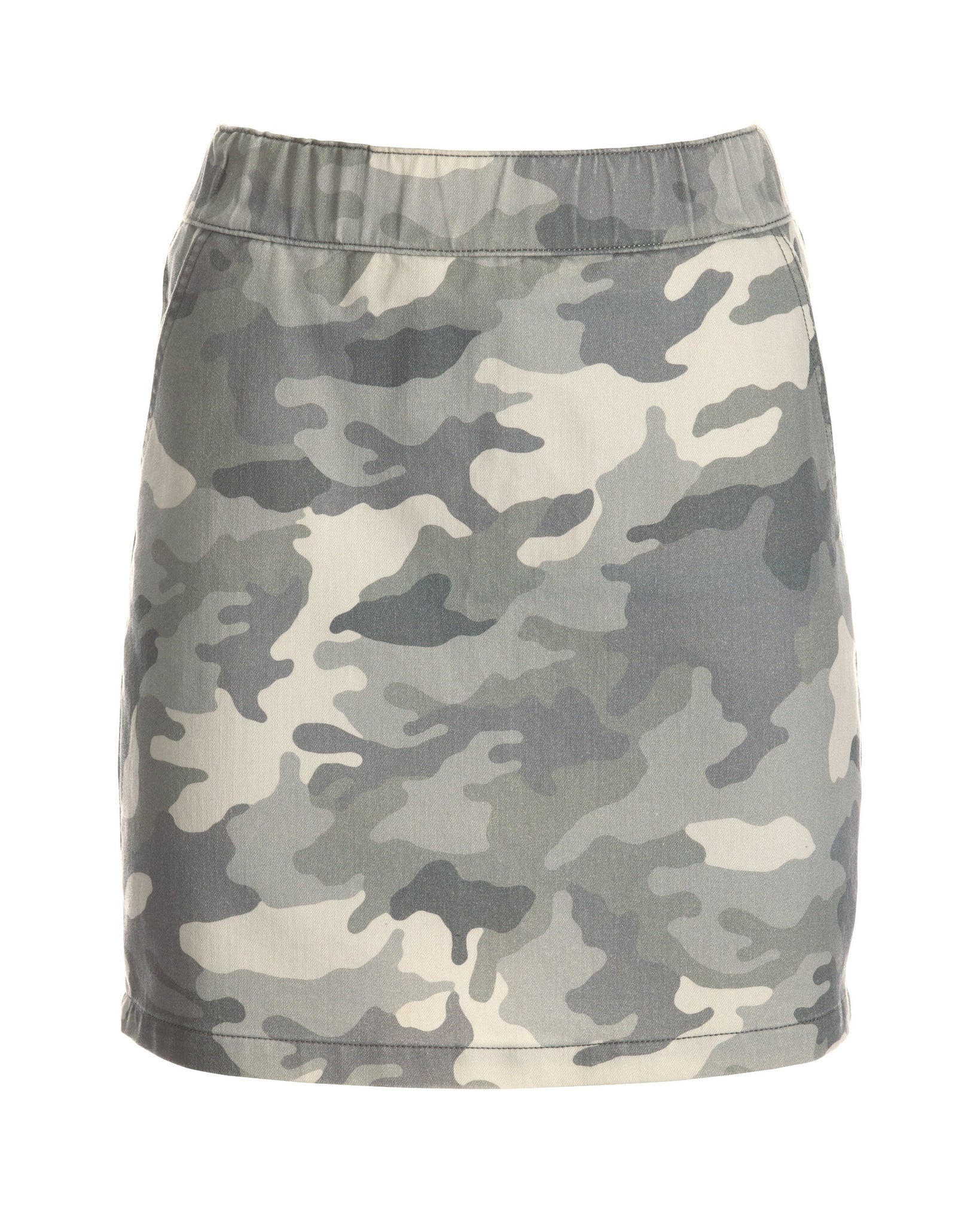Gray Camo Racer Stripe Pull-On Skort Gray Multi