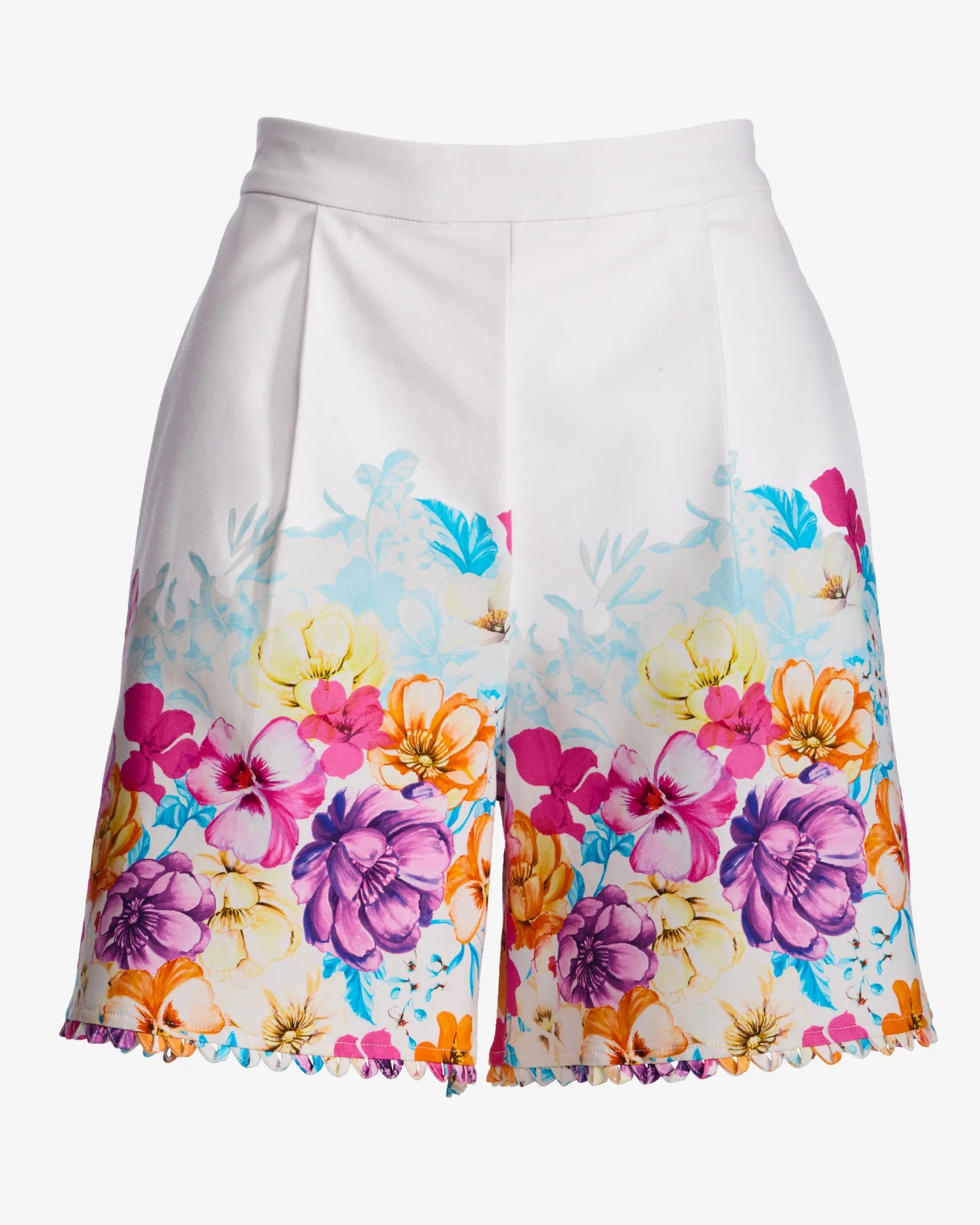 Print Woven Short Iris Garden Placement