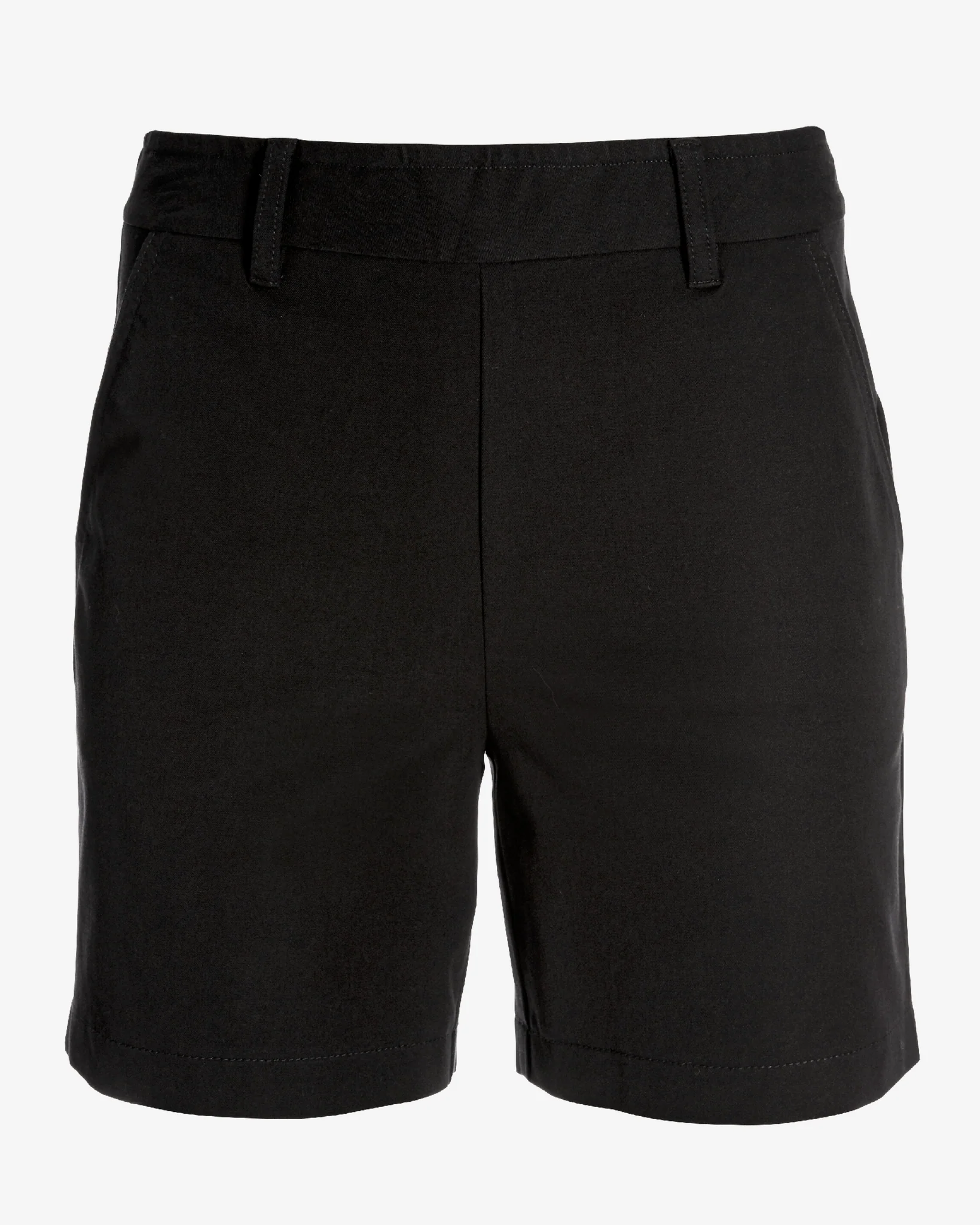 Twill Pull-On Five-Inch Short Black