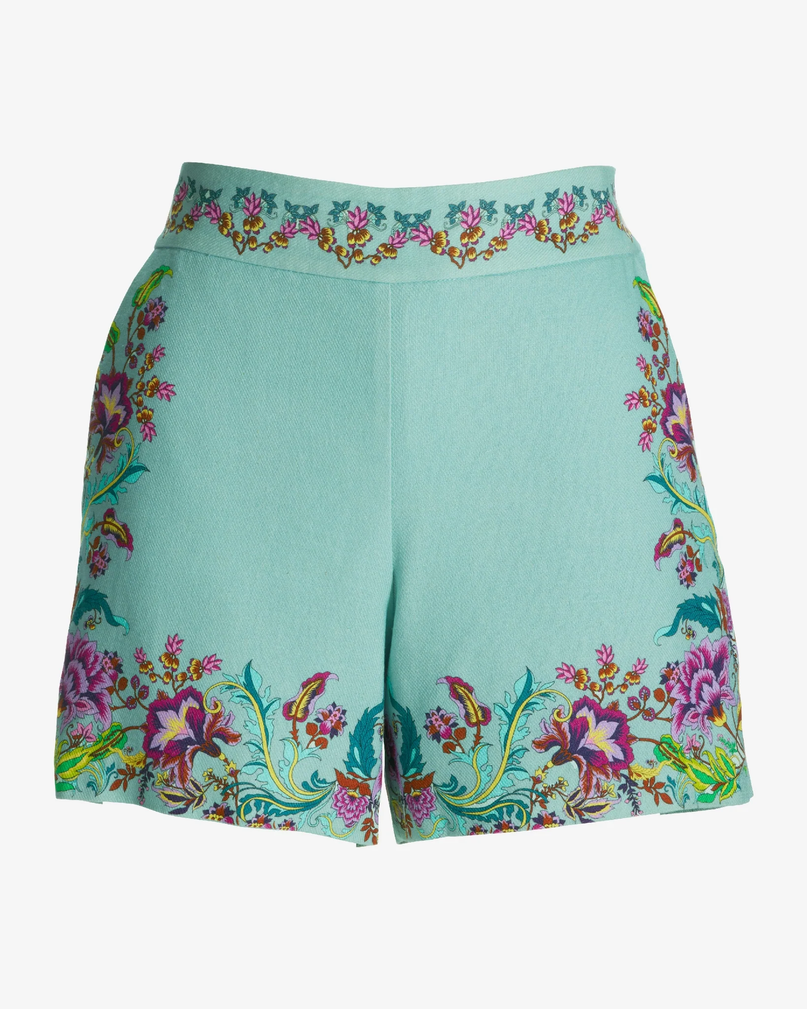 Floral Print Trouser Short Viney Florals Border