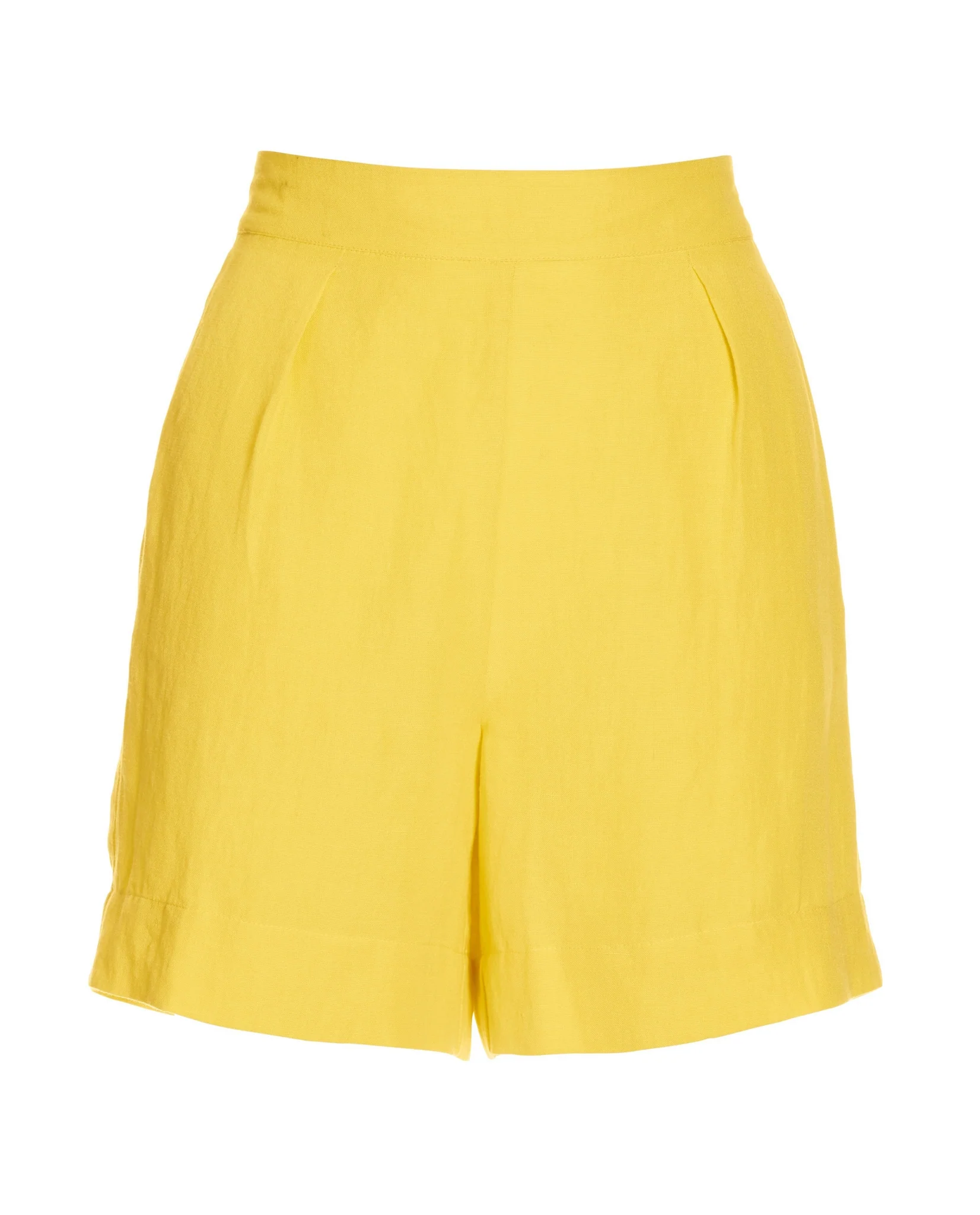 Effortless Pull-On Linen Short Lemon Drop