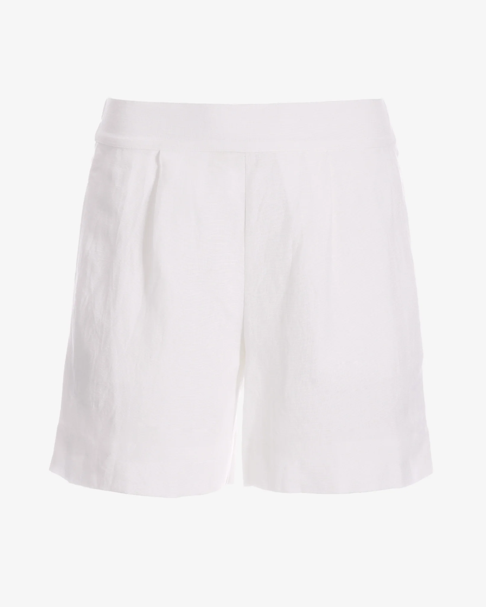 Effortless Pull-On Linen Short White