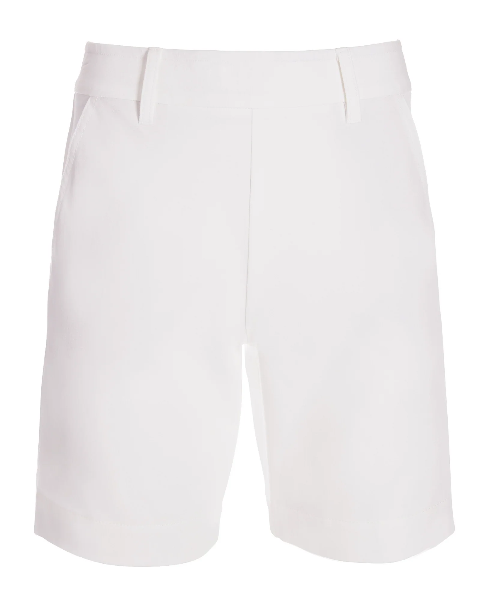 Twill Pull-On Seven-Inch Short Pure White