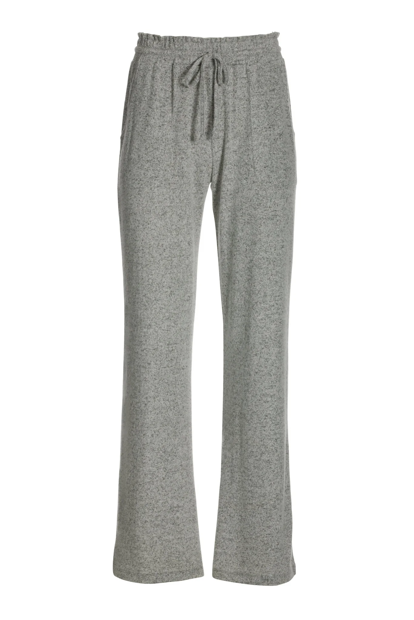 So Soft Wide Leg Drawstring Lounge Pant Light Heather Gray