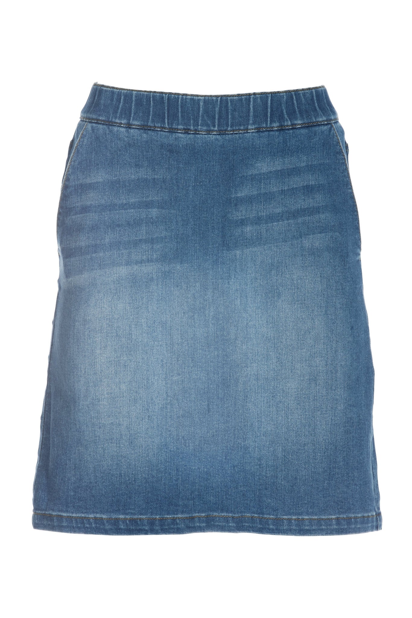 Pull On Denim Skort Medium Wash