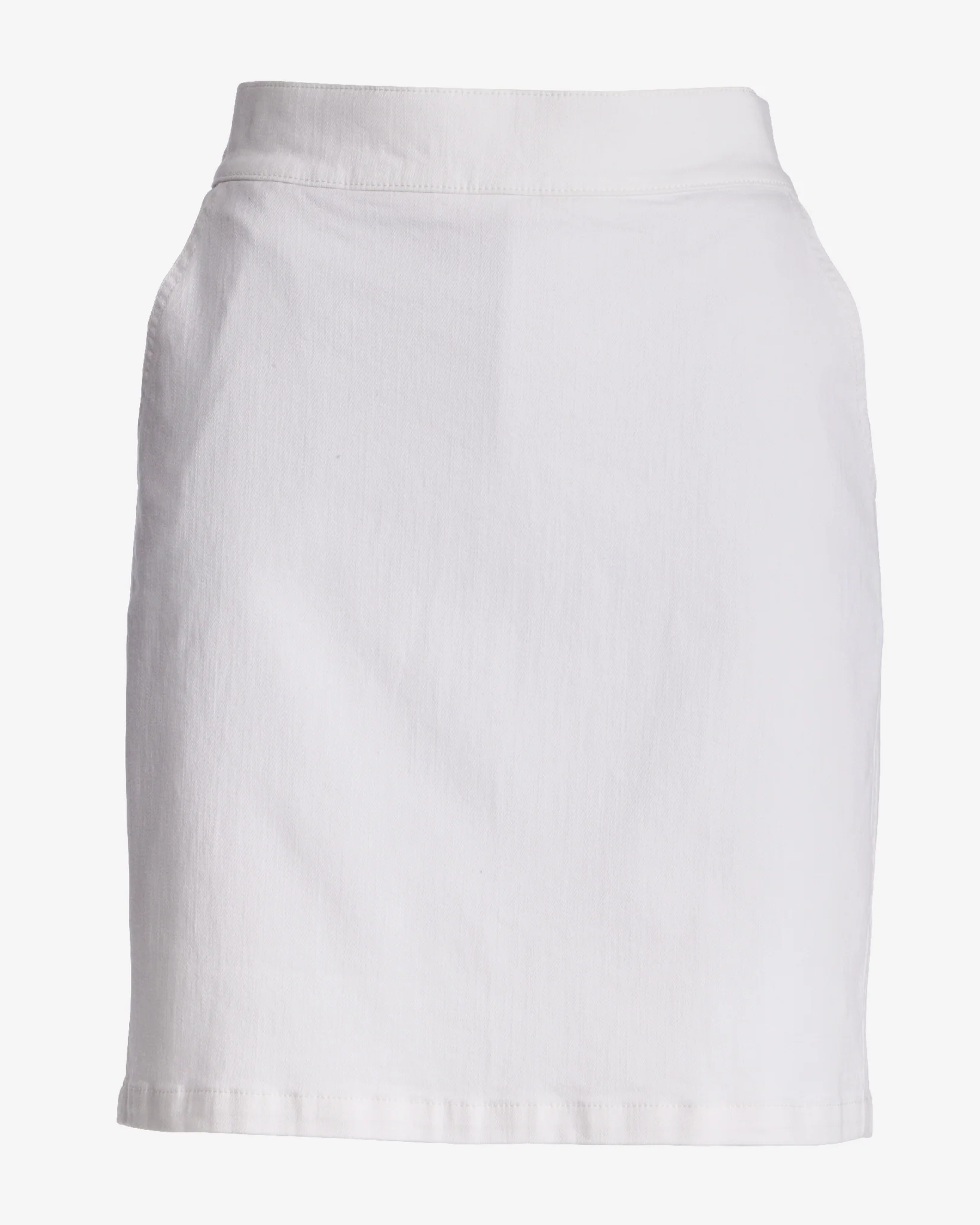 Pull on Denim Skort White
