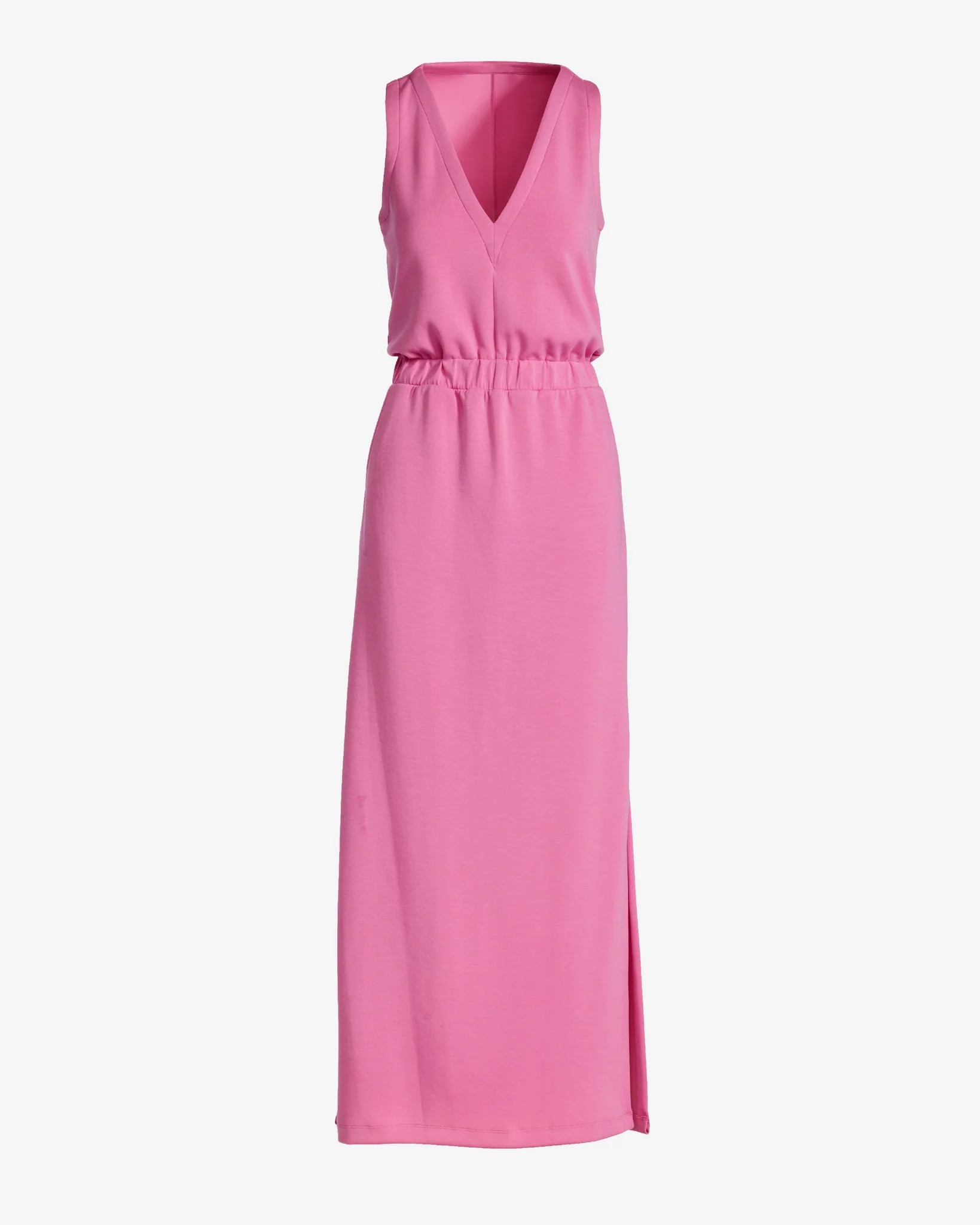 Luxe Lounge V-Neck Blouson Maxi Dress Rosebloom