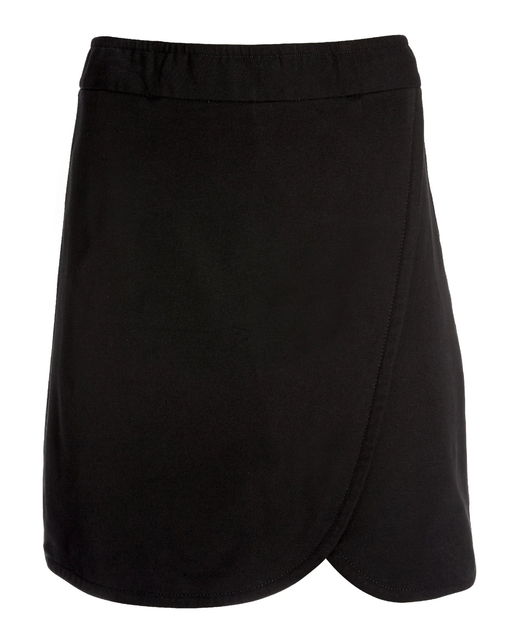 Twill Pull-On Skort Black
