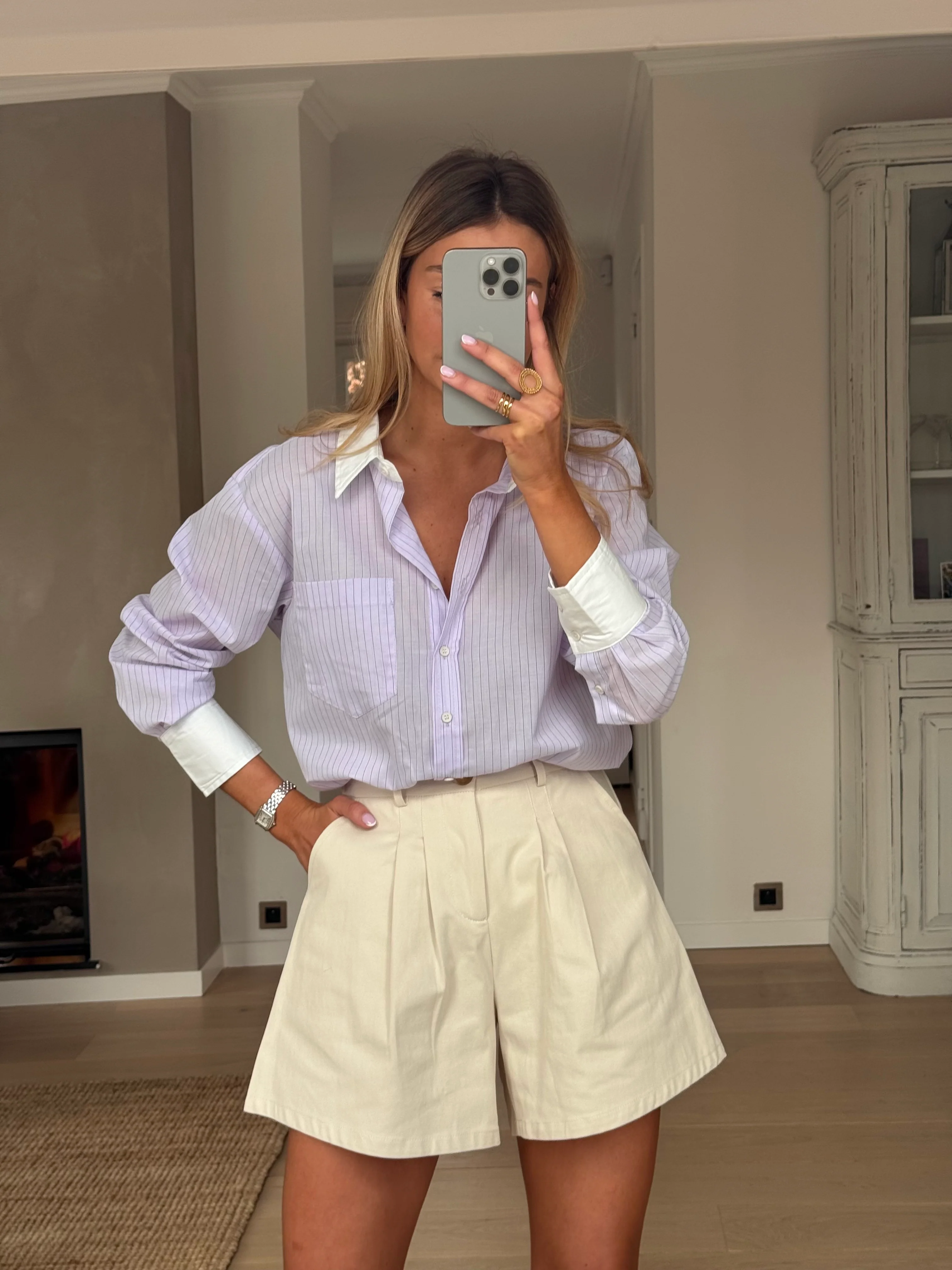 Beige Faustine Shorts