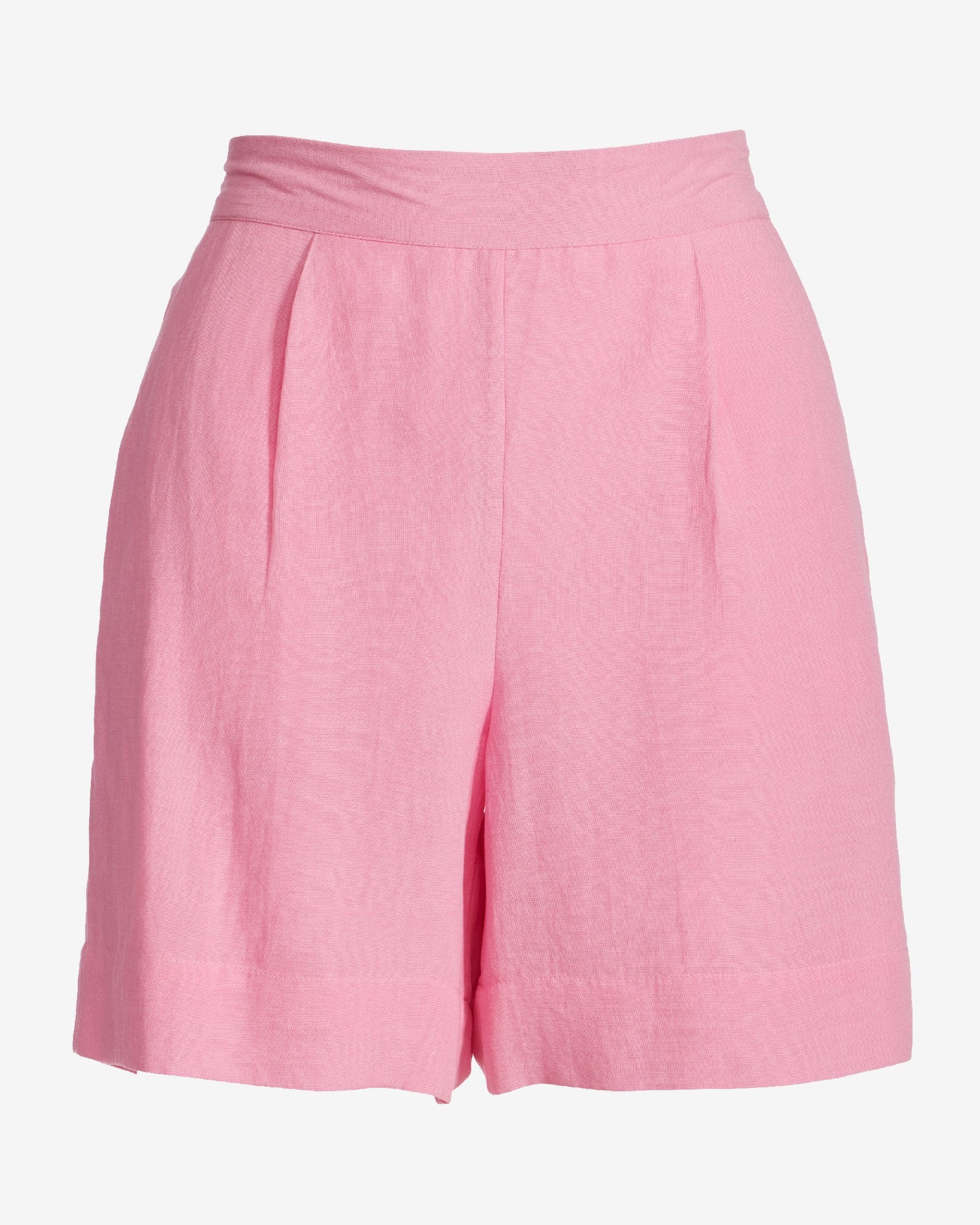 Effortless Pull-On Linen Short Sachet Pink