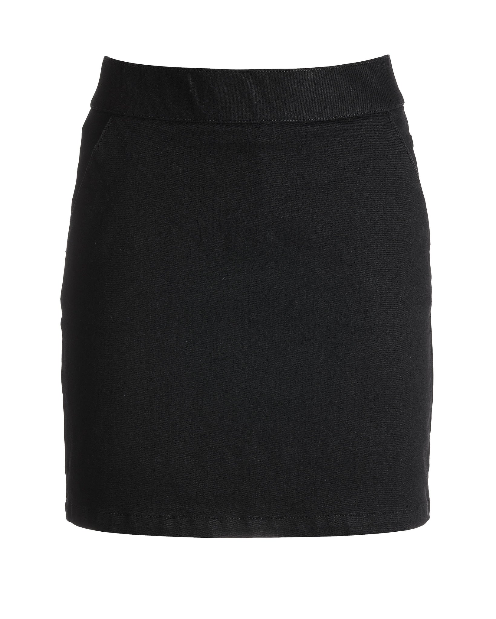 Denim Pull-On Skort Black