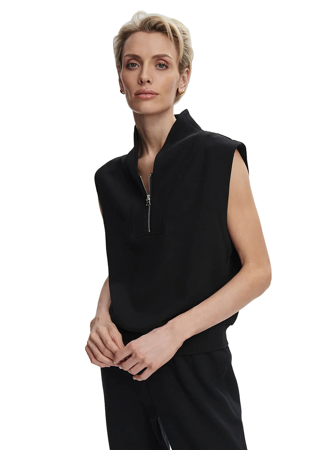 Varley Loretta Half Zip Sleeveless Sweatshirt