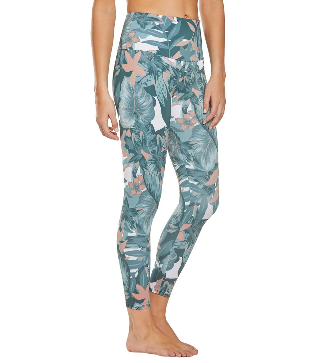 Onzie High Waisted Basic 7/8 Yoga Leggings Tropical Camo
