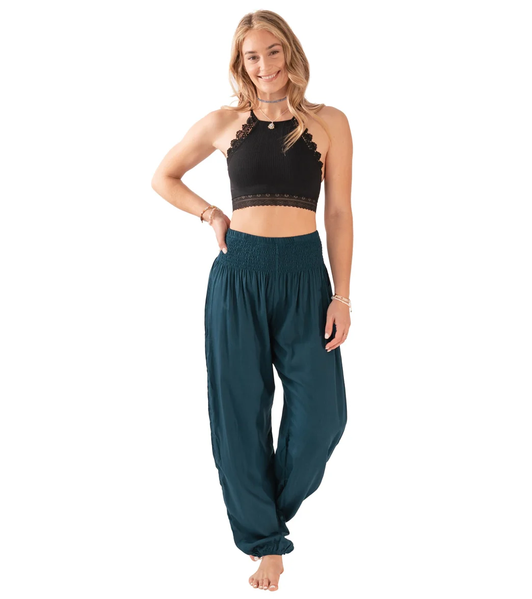 Lotus and Luna Deep Teal Harem Pants