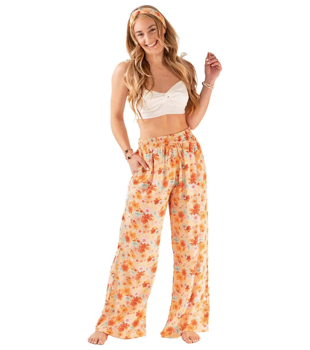 Lotus and Luna San Clemente Wide Leg Drawstring Pants