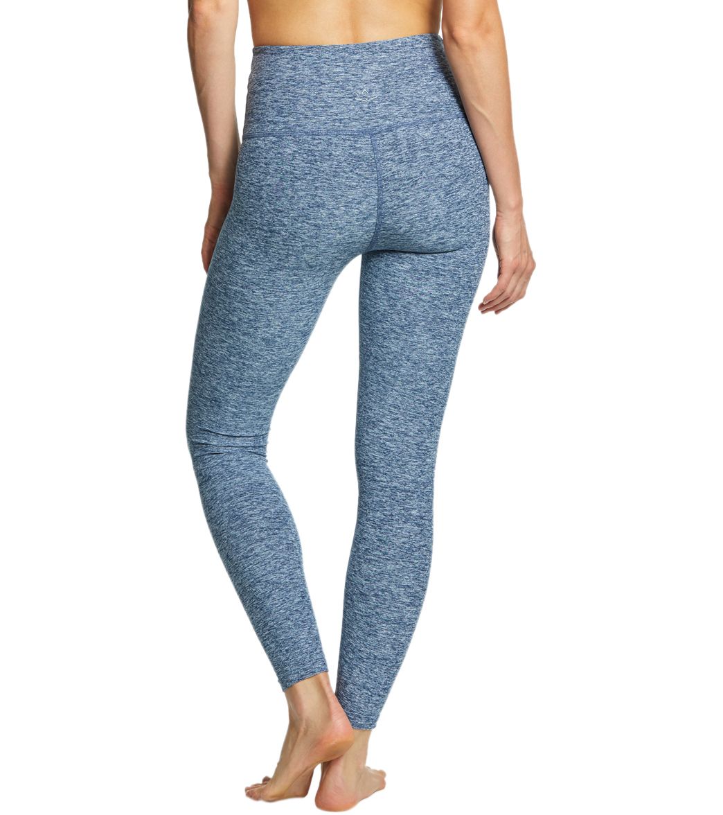 Beyond Yoga Spacedye High Waisted Caught In The Midi 7/8 Yoga Leggings White/Outlaw Navy