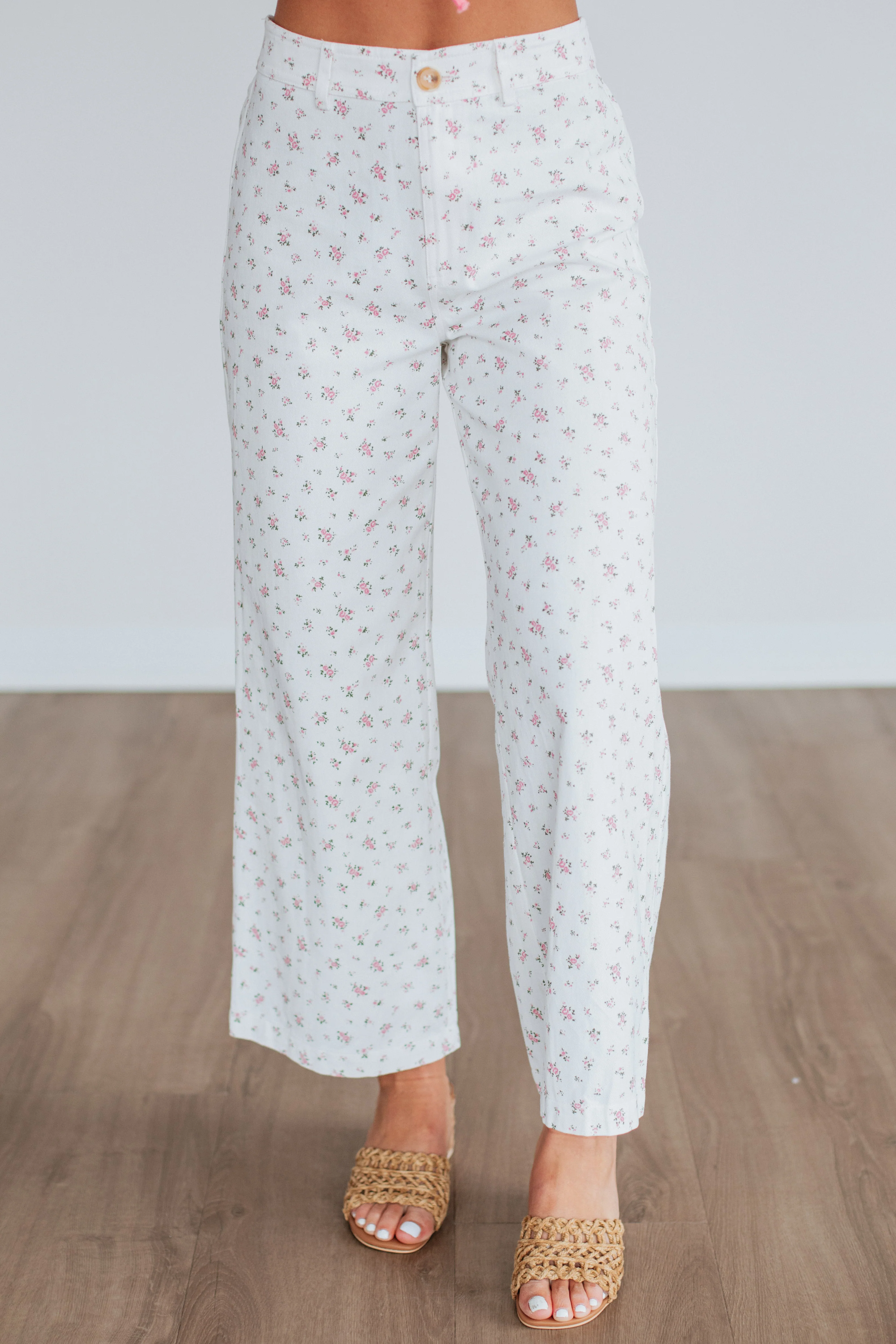 Cheyla Floral Pants - Ivory Mix