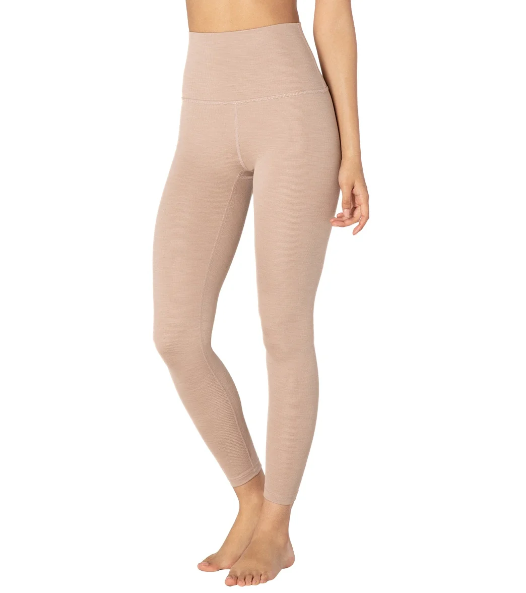 Beyond Yoga Heather Rib High Waisted 7/8 Yoga Leggings
