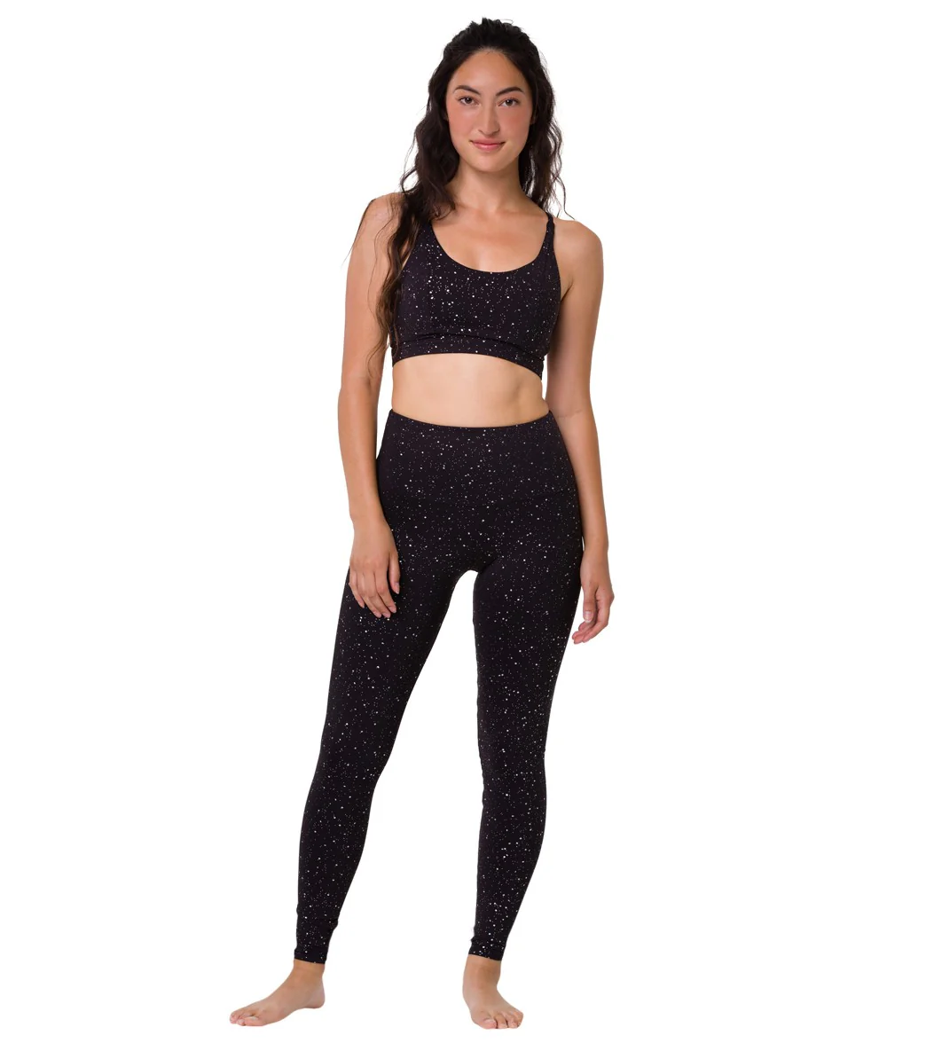 Onzie High Waisted Yoga Leggings Enlightened Foil